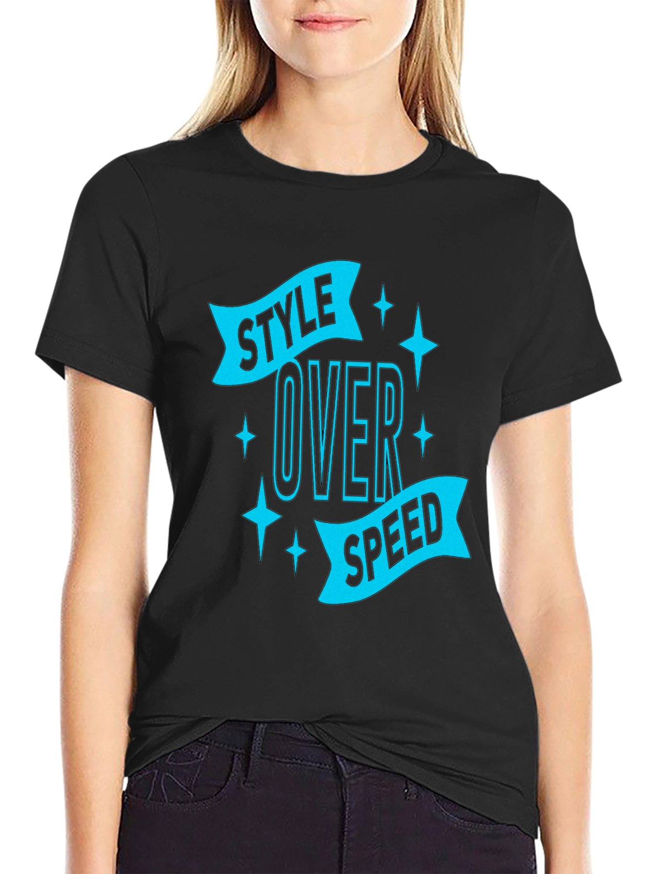 Style Over Speed Graphic Tee - Black