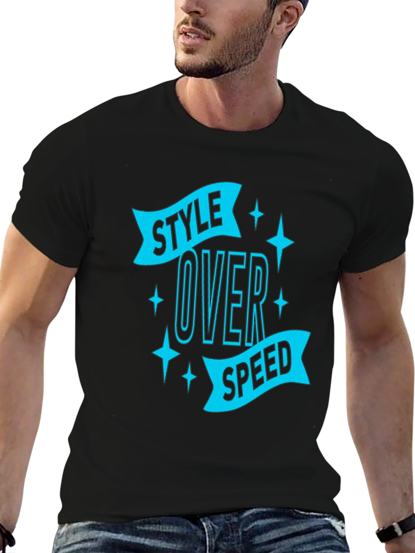 Style Over Speed Graphic Tee - Black