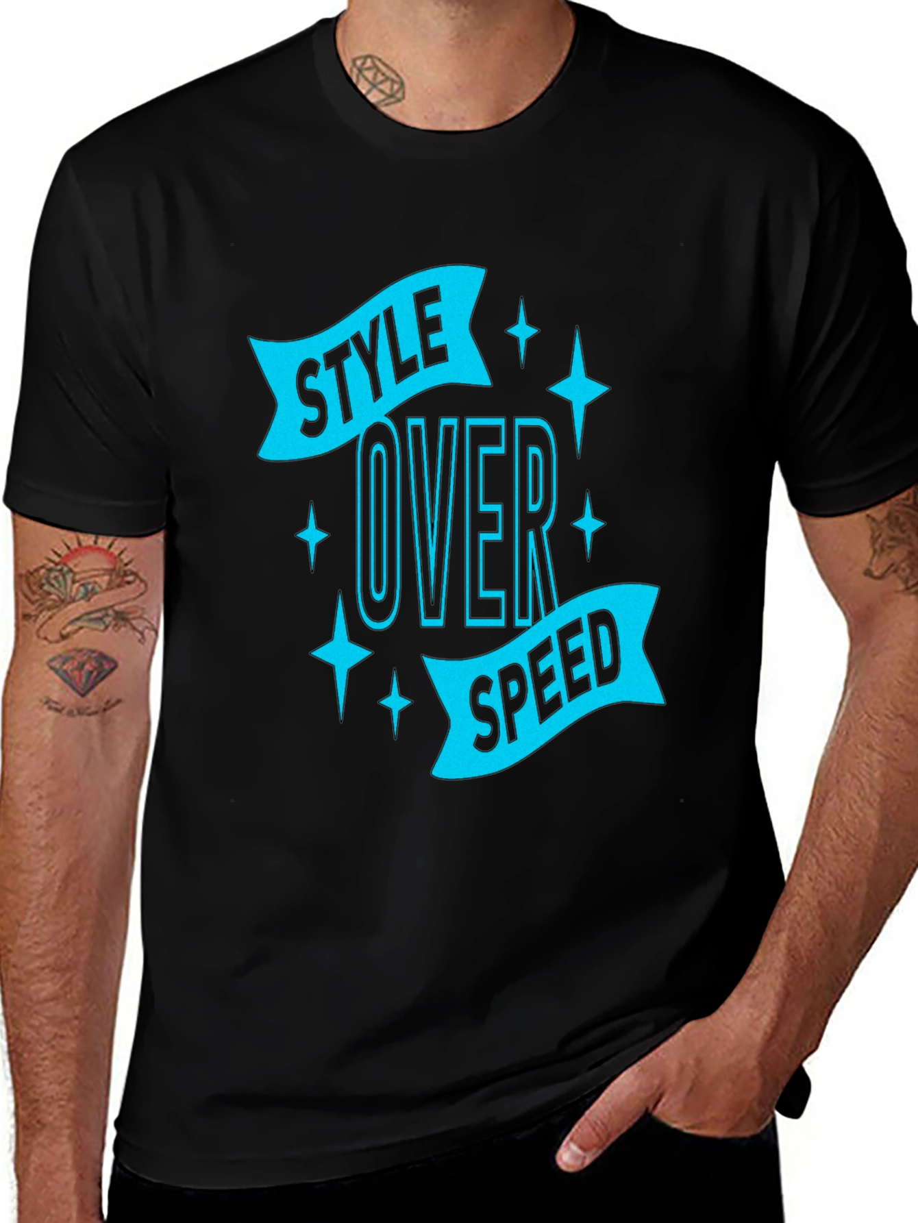 Style Over Speed Graphic Tee - Black