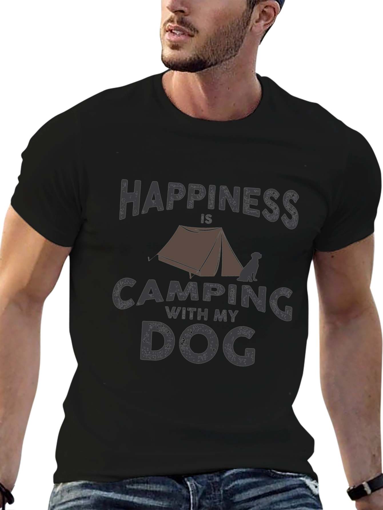 Happiness Camping with My Dog T-Shirt