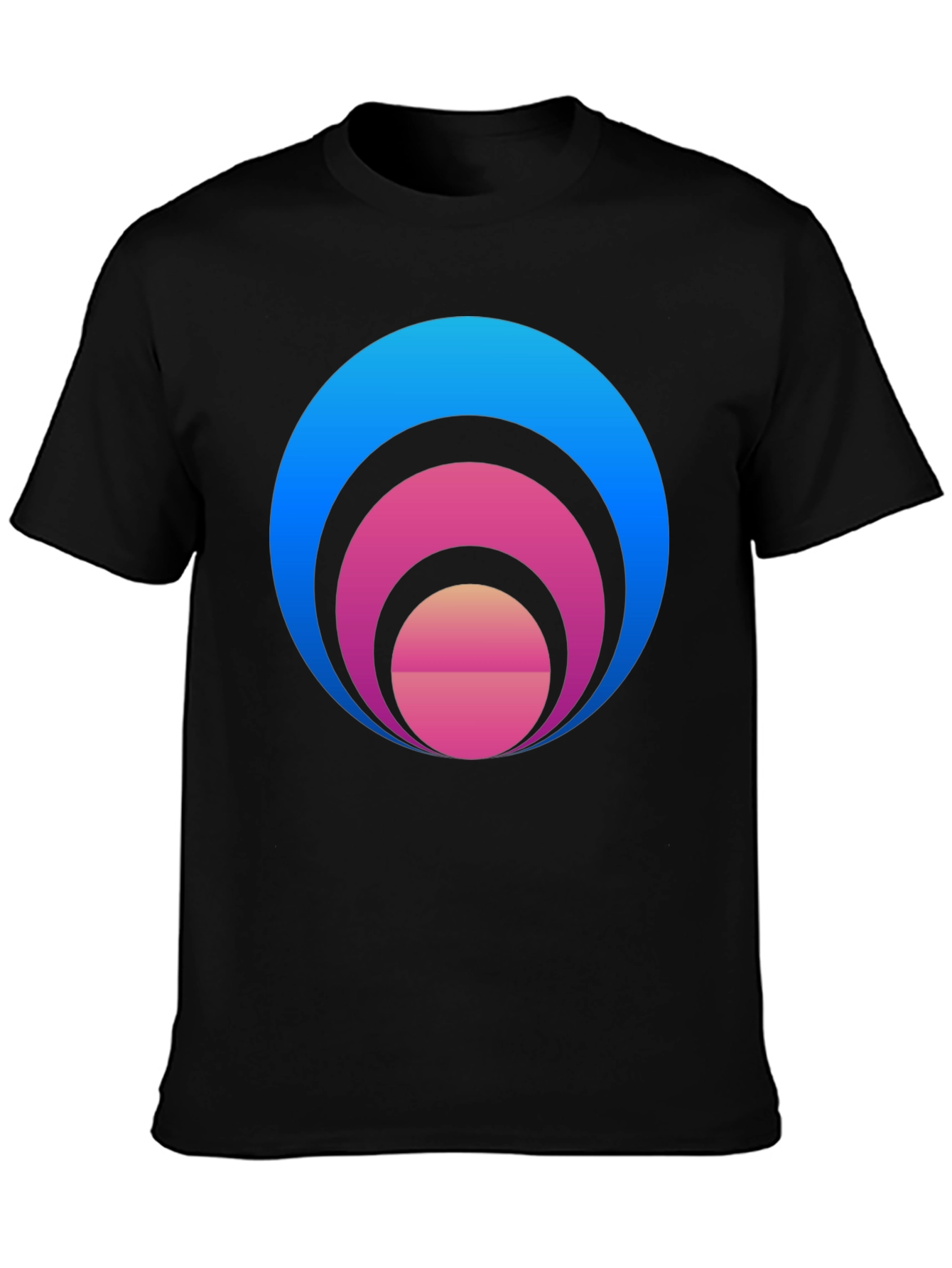 Gradient Circle Graphic T-Shirt - Stylish Casual Tee