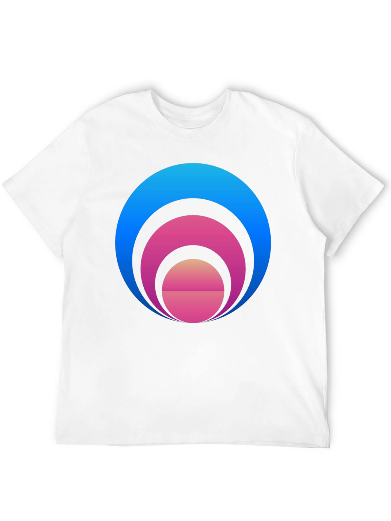 Gradient Circle Graphic T-Shirt - Stylish Casual Tee