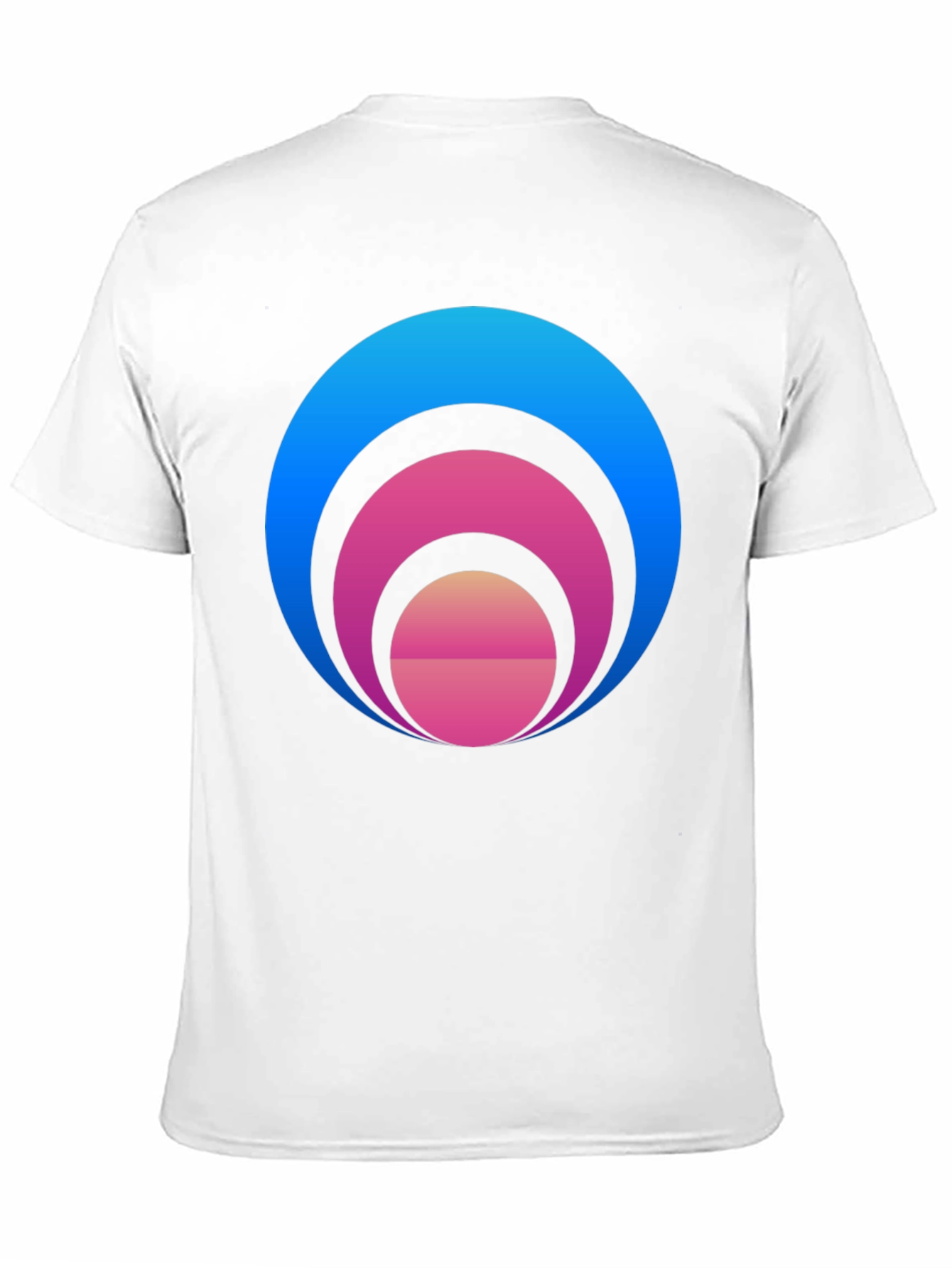 Gradient Circle Graphic T-Shirt - Stylish Casual Tee
