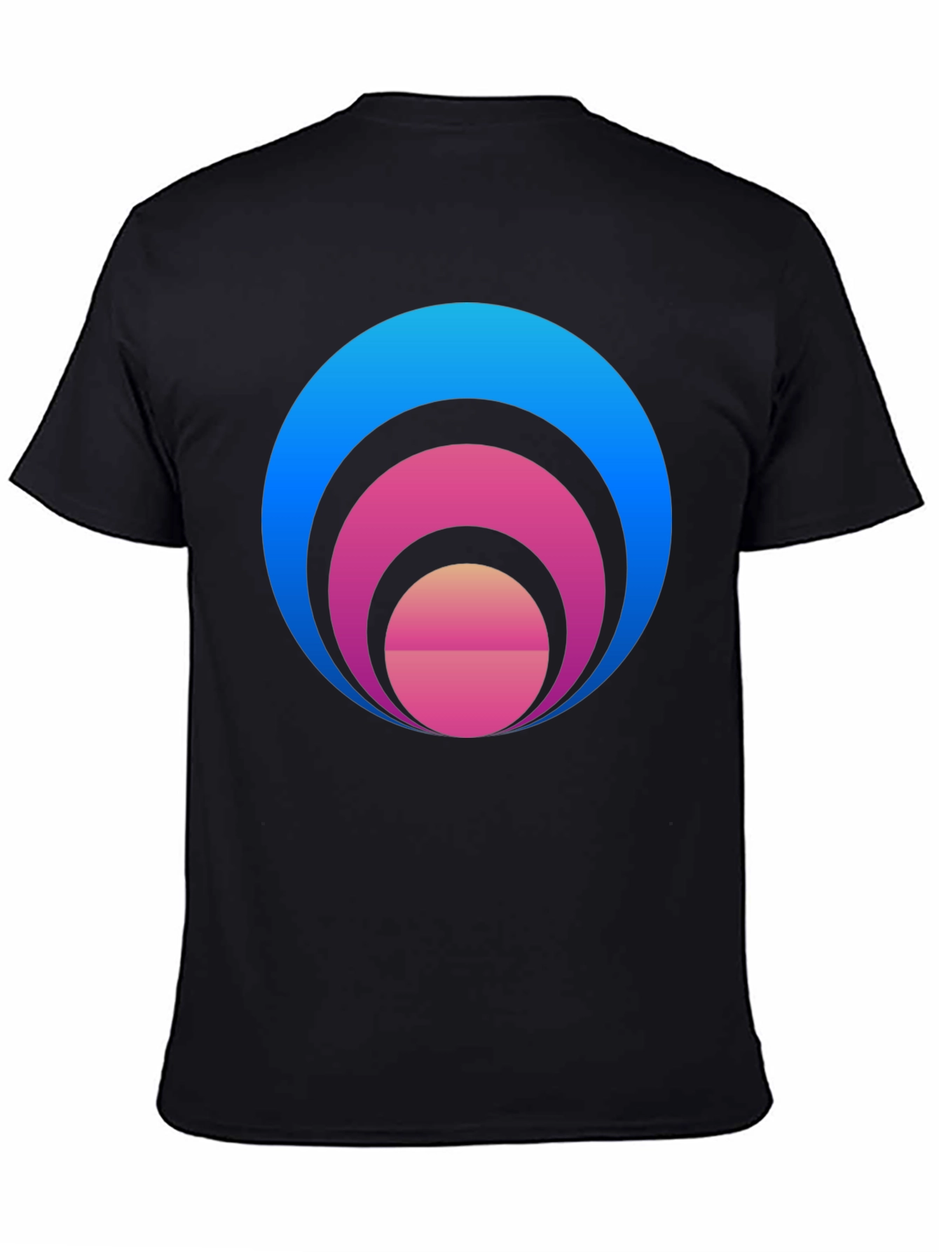 Gradient Circle Graphic T-Shirt - Stylish Casual Tee