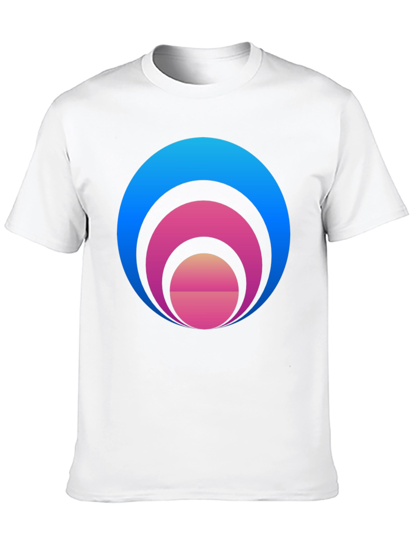 Gradient Circle Graphic T-Shirt - Stylish Casual Tee