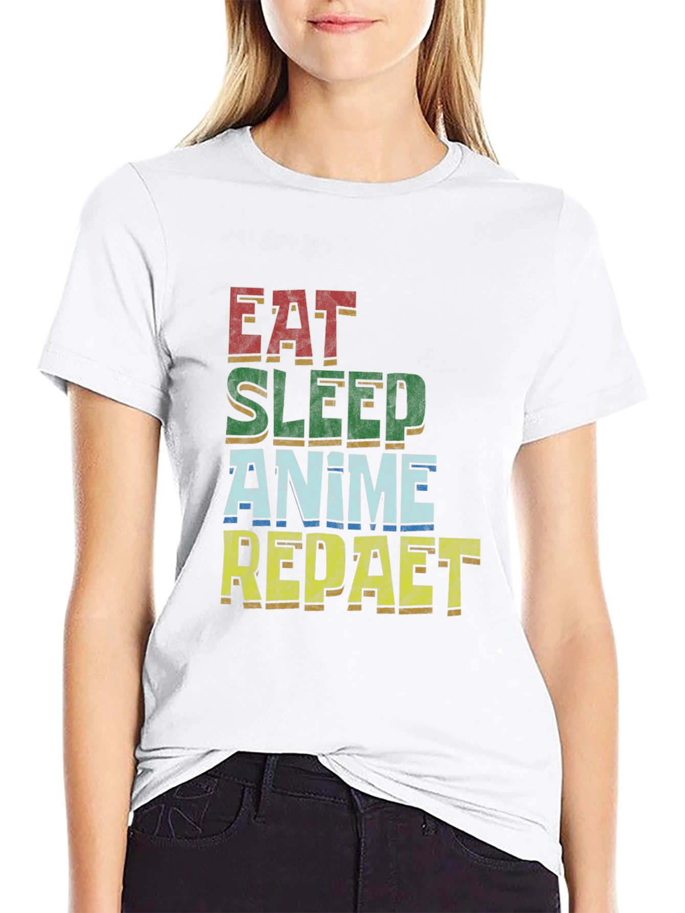 Eat Sleep Anime Repeat T-Shirt | Unisex Cotton Tee