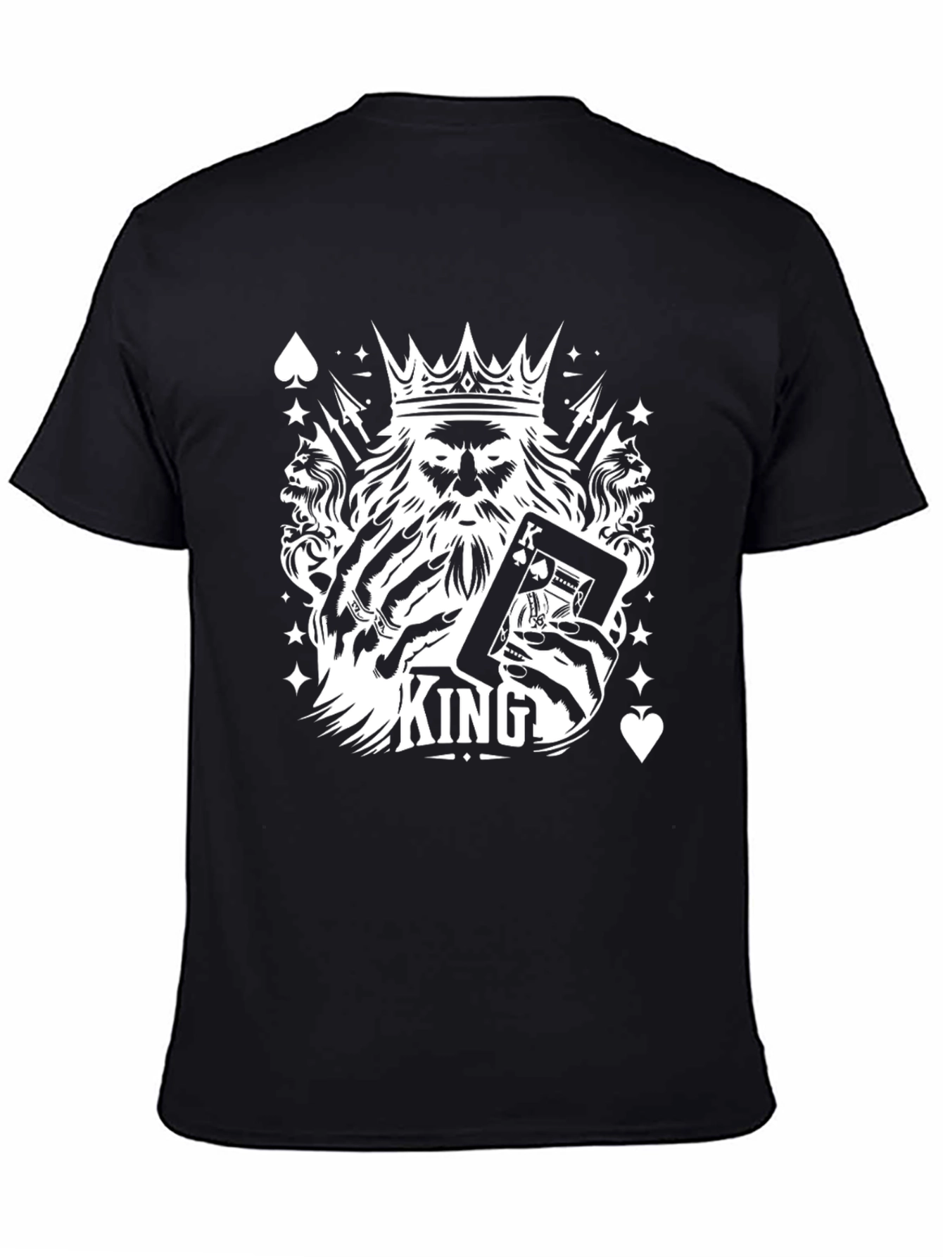 King of Spades Graphic Tee - Black Cotton T-Shirt