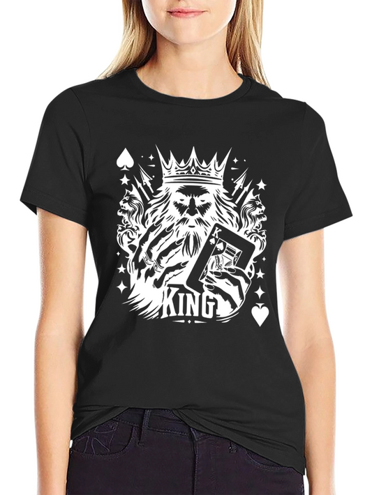 King of Spades Graphic Tee - Black Cotton T-Shirt