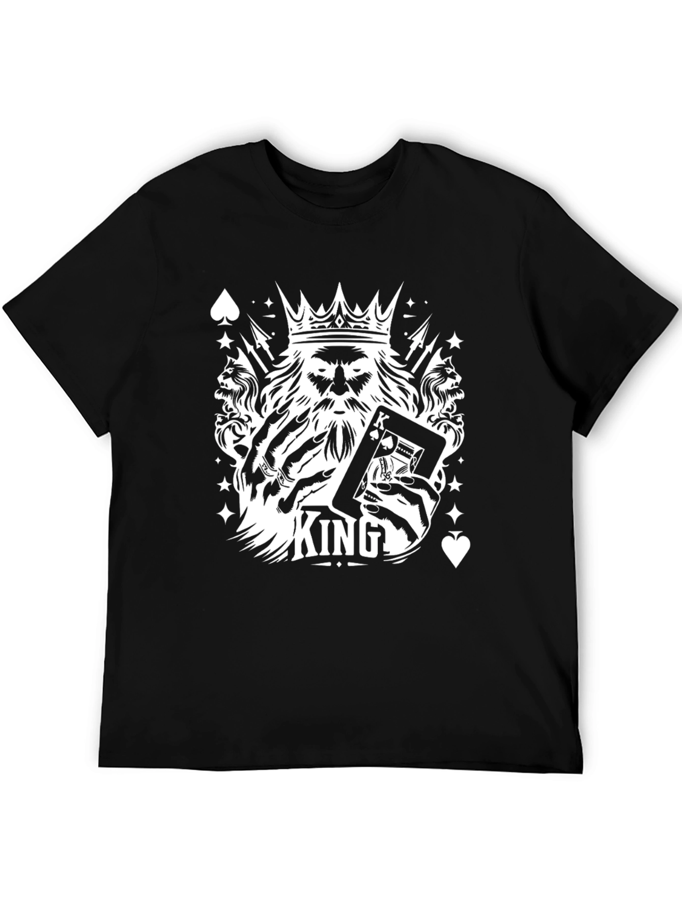 King of Spades Graphic Tee - Black Cotton T-Shirt