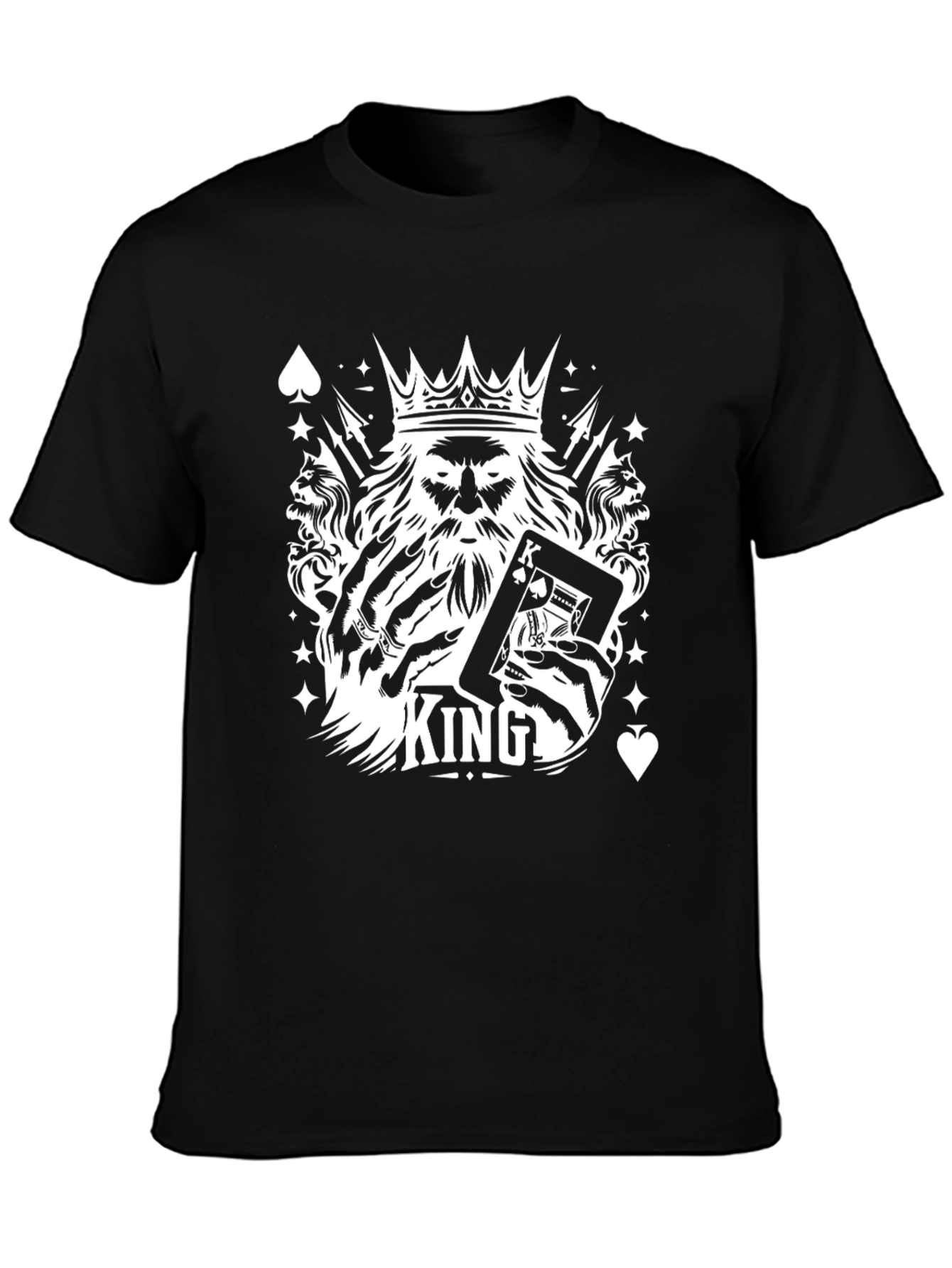 King of Spades Graphic Tee - Black Cotton T-Shirt