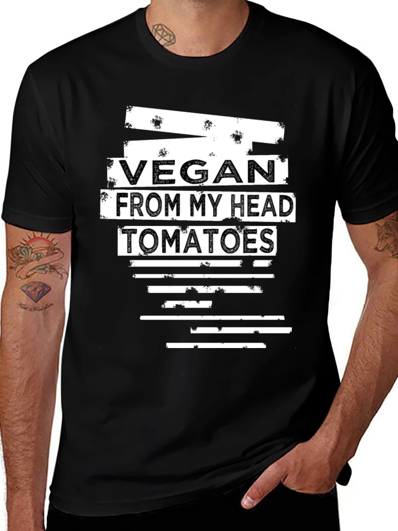 Vegan From My Head Tomatoes Graphic Tee