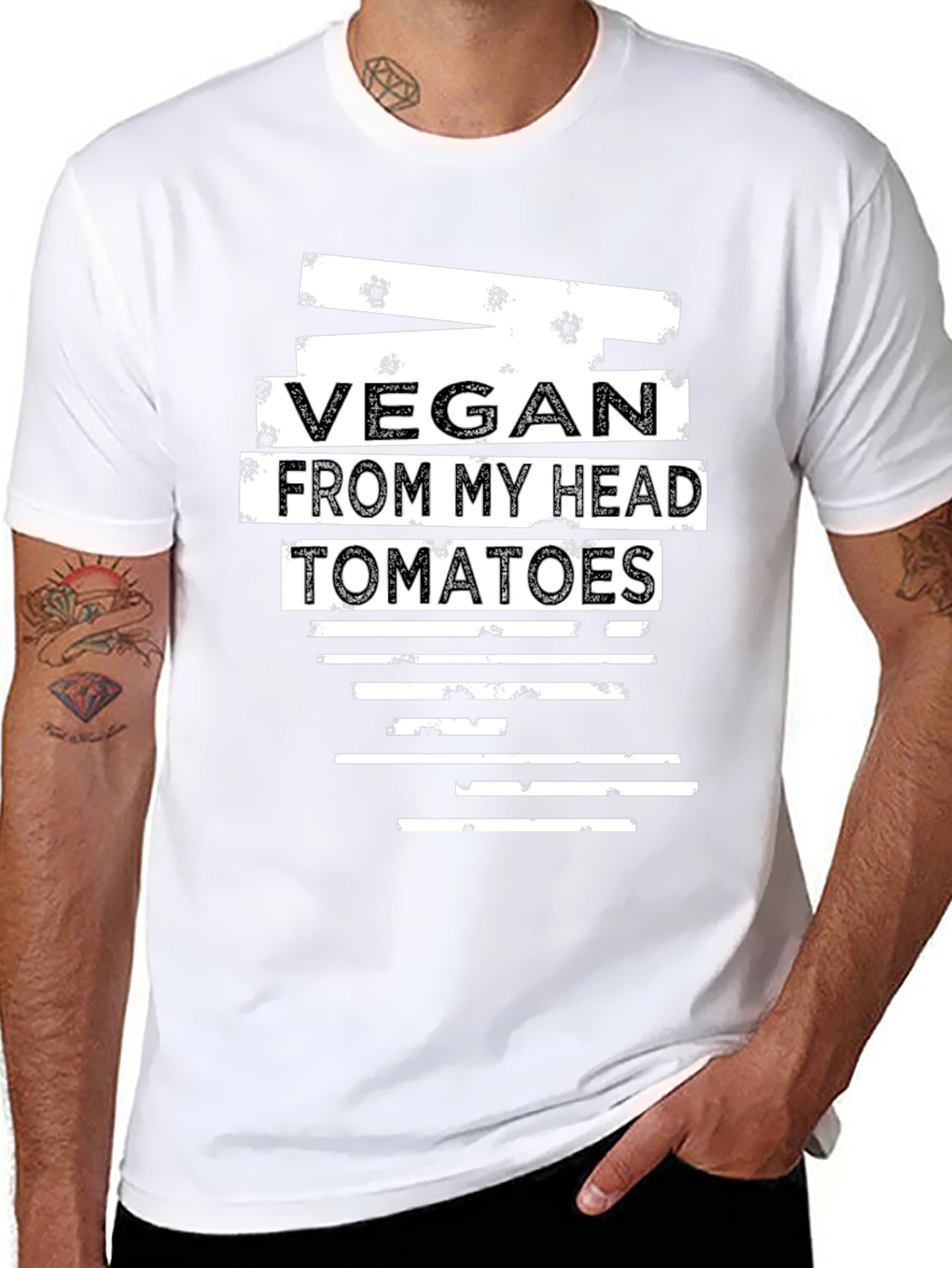 Vegan From My Head Tomatoes Graphic Tee