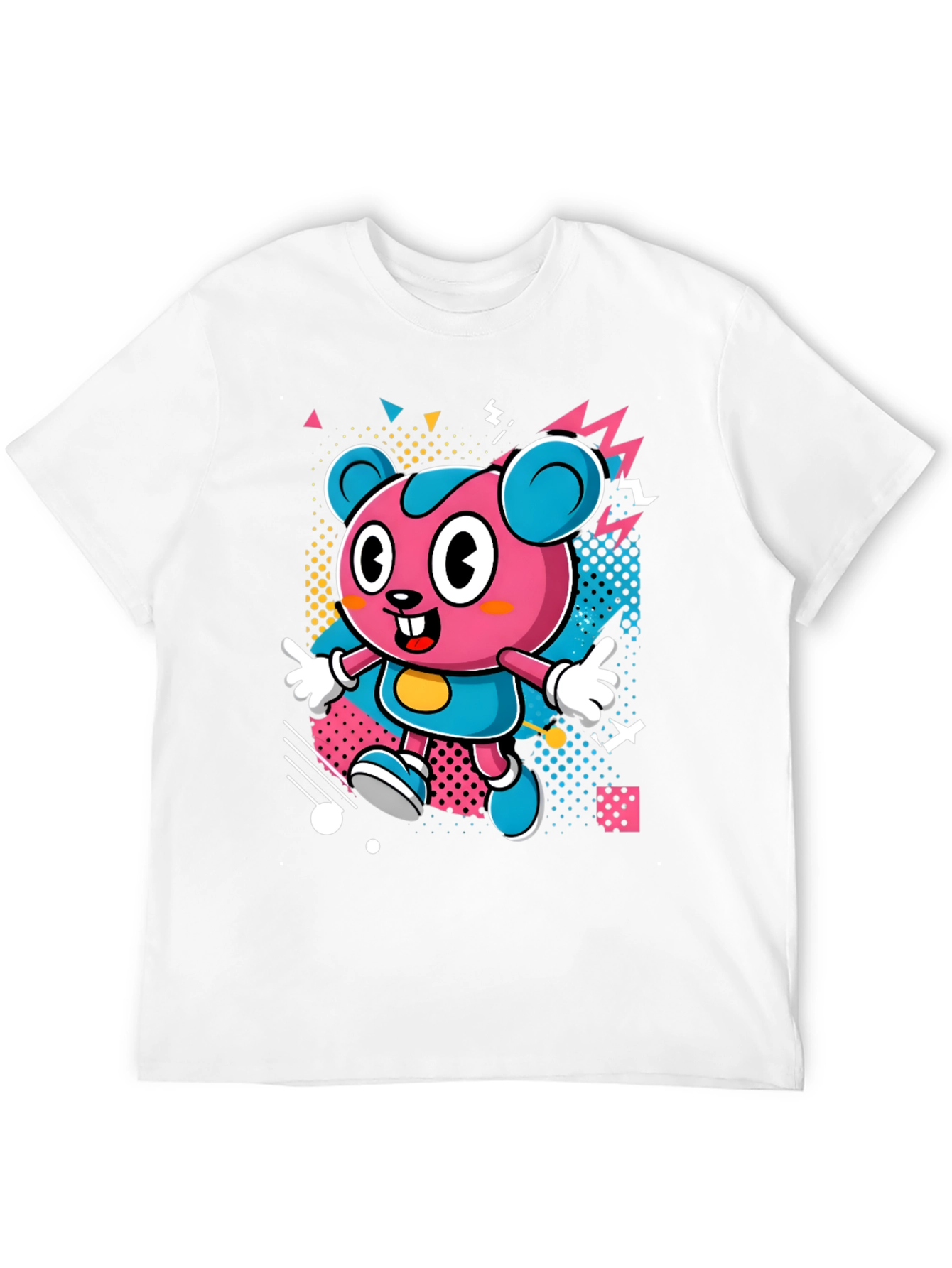 Cartoon Character Graphic Print Black T-Shirt