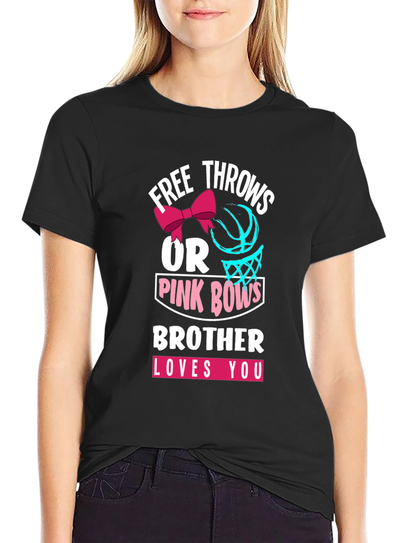 Free Throws or Pink Bows Brother T-Shirt