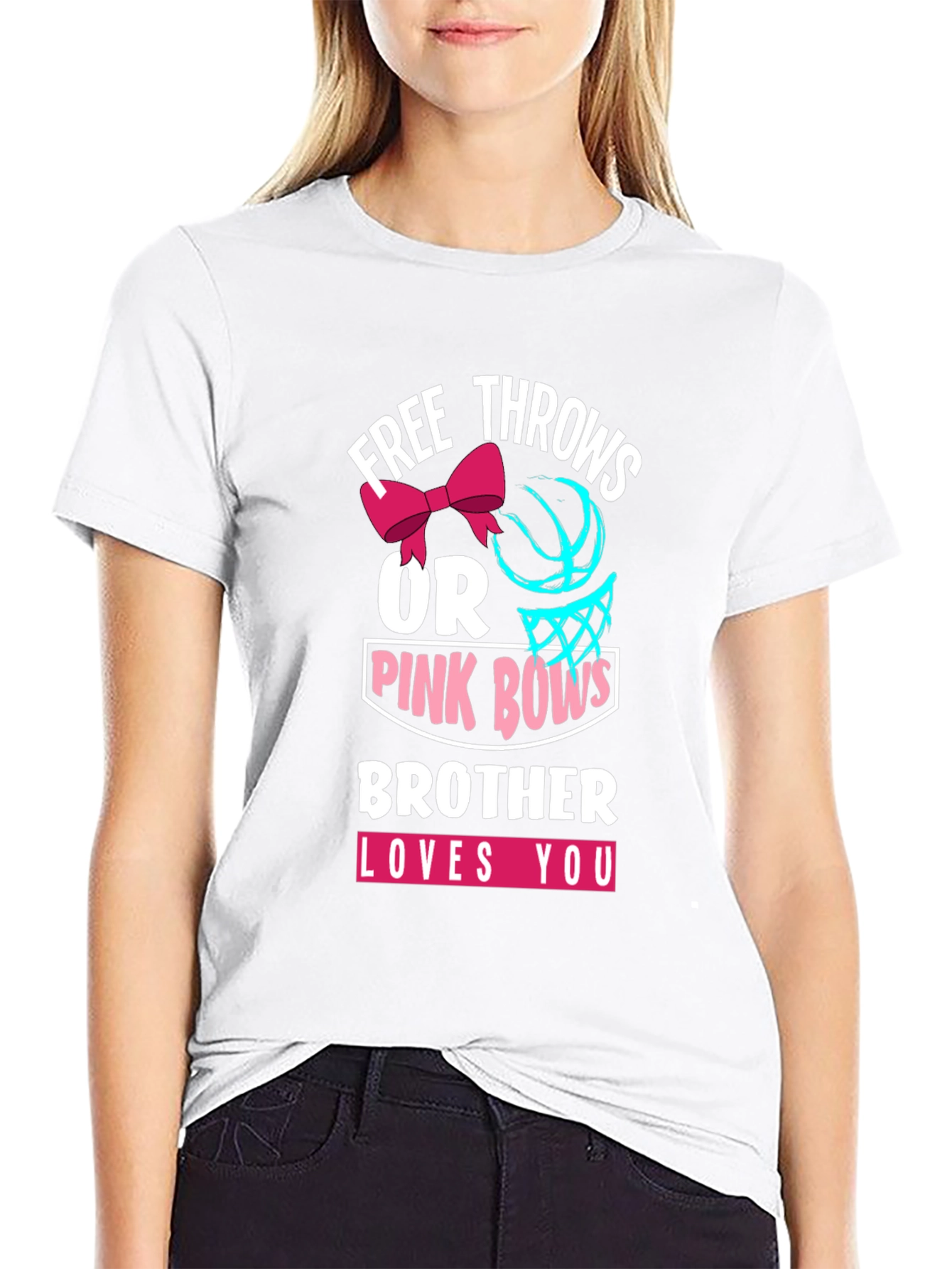 Free Throws or Pink Bows Brother T-Shirt