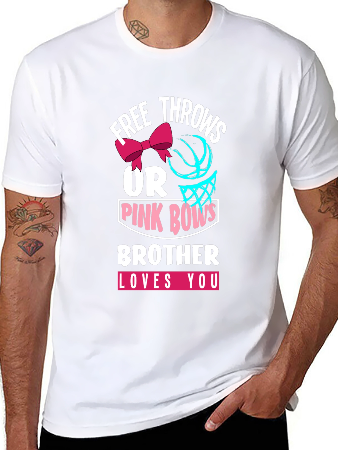Free Throws or Pink Bows Brother T-Shirt