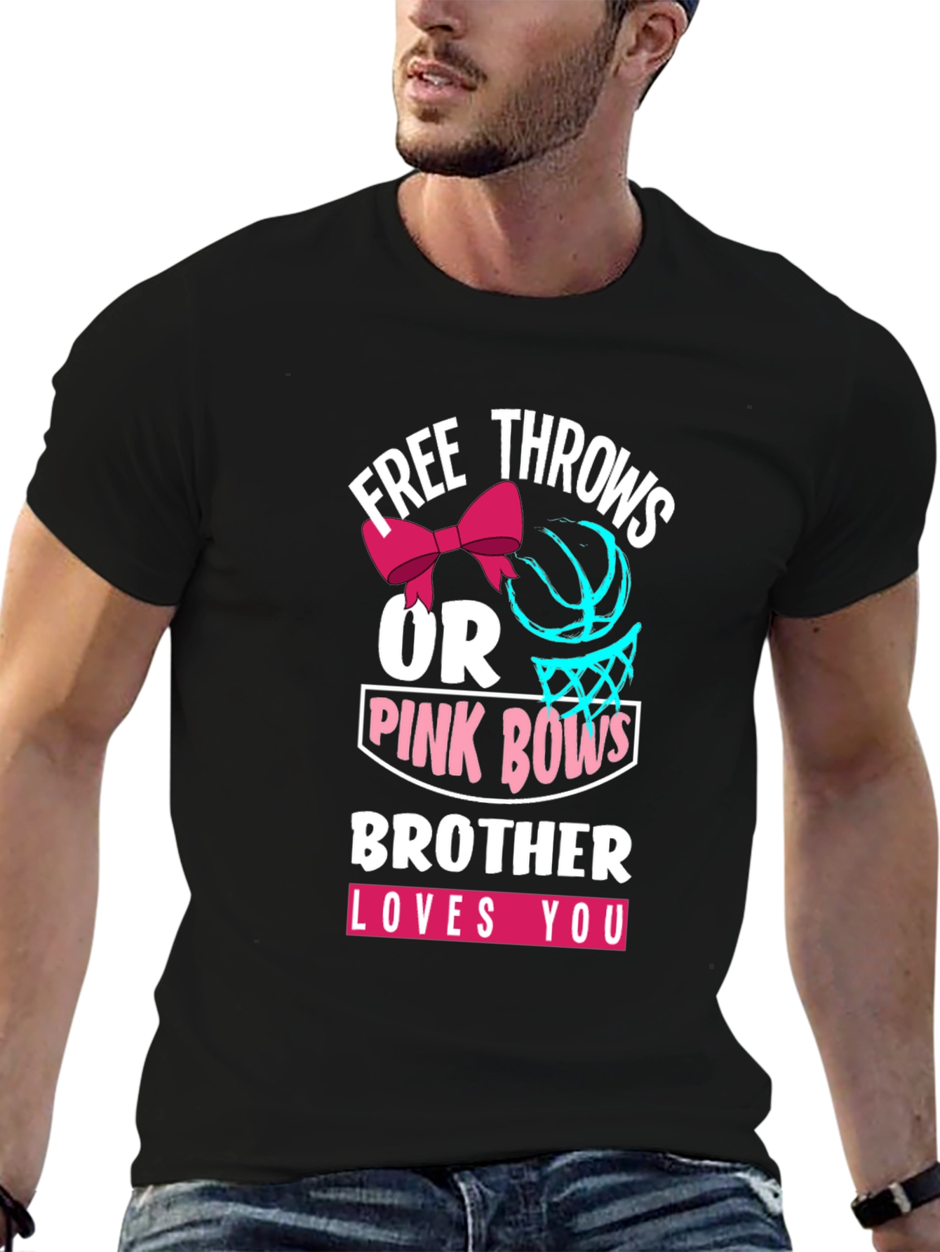 Free Throws or Pink Bows Brother T-Shirt