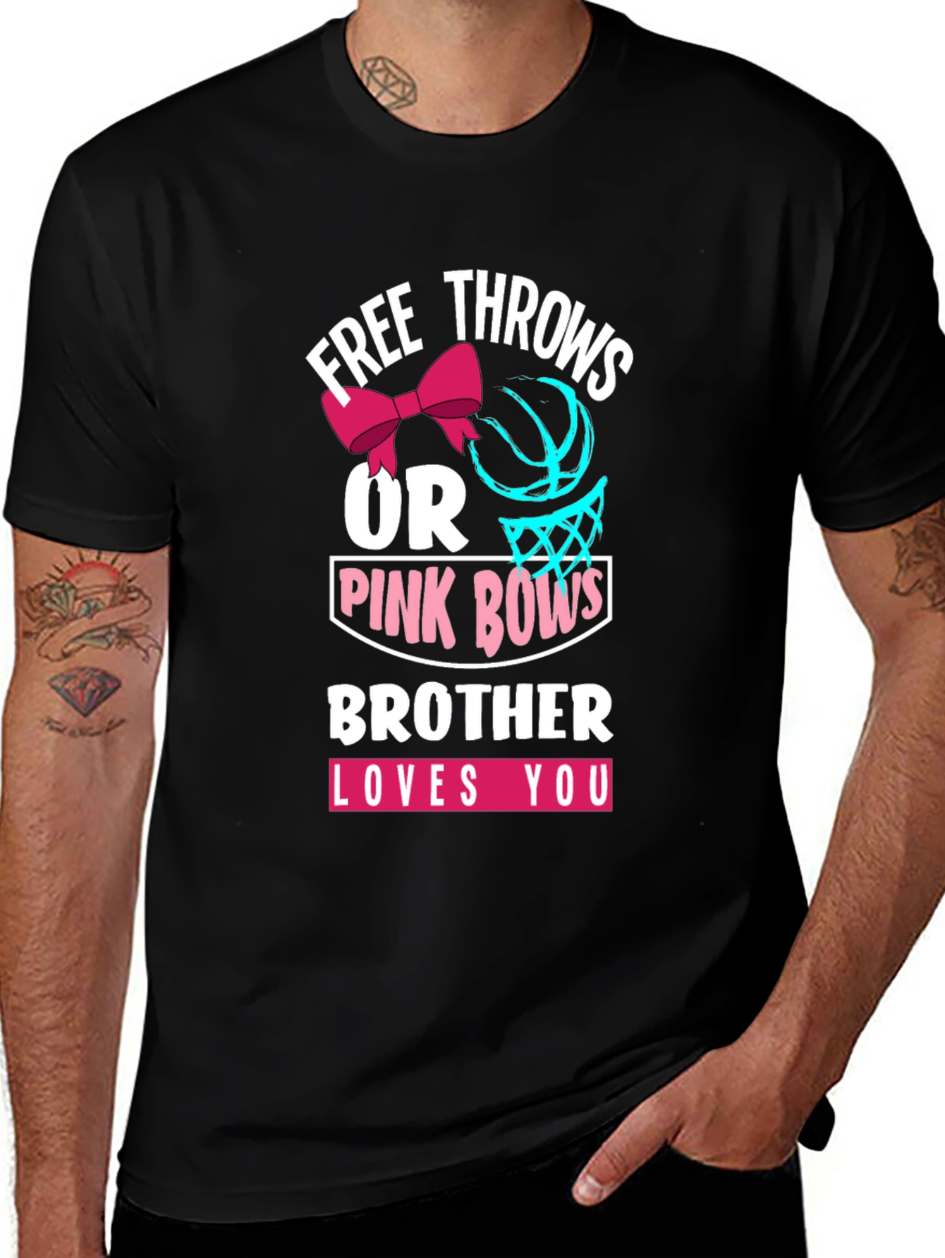 Free Throws or Pink Bows Brother T-Shirt
