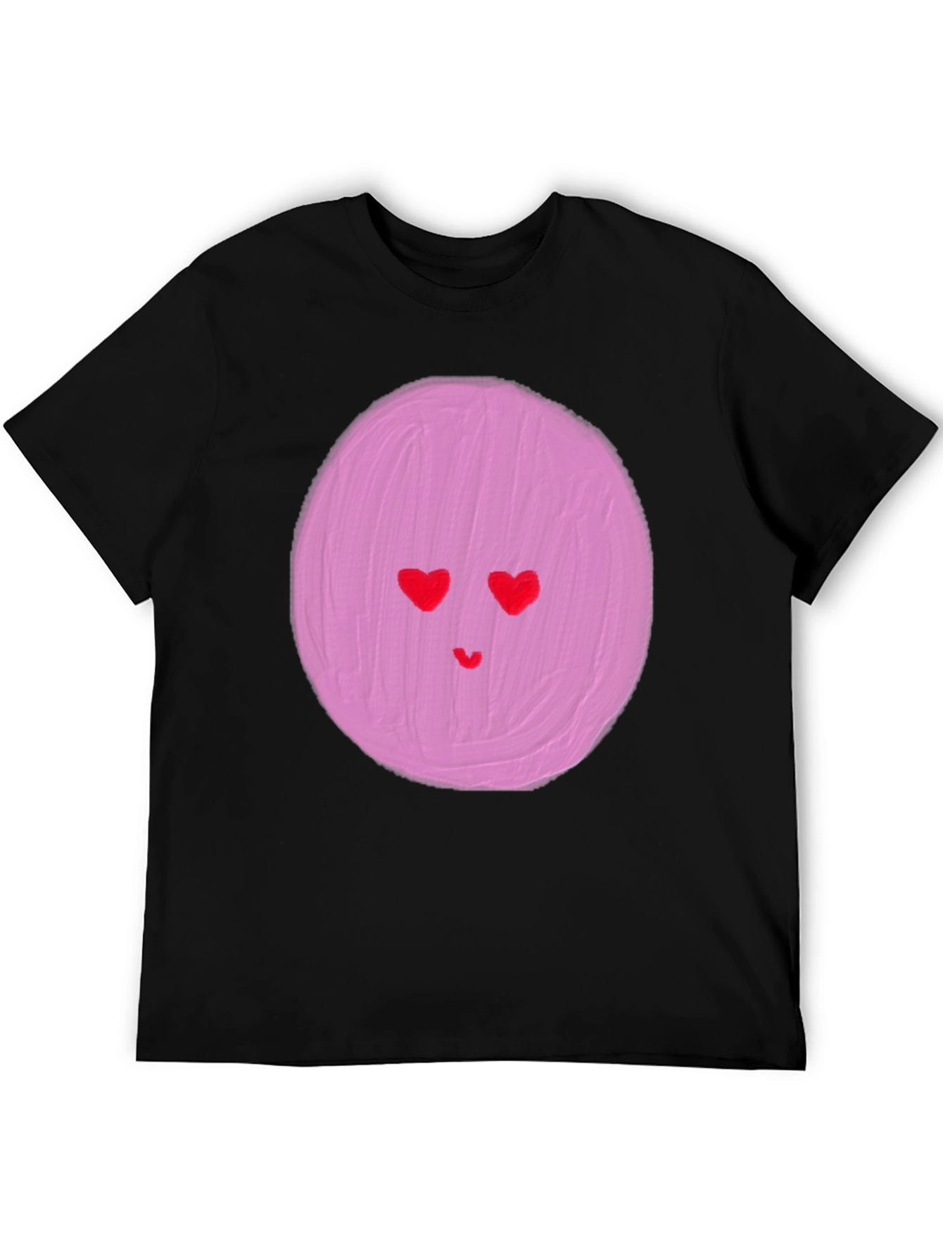 Heart Eyes Emoji Graphic Tee - Black