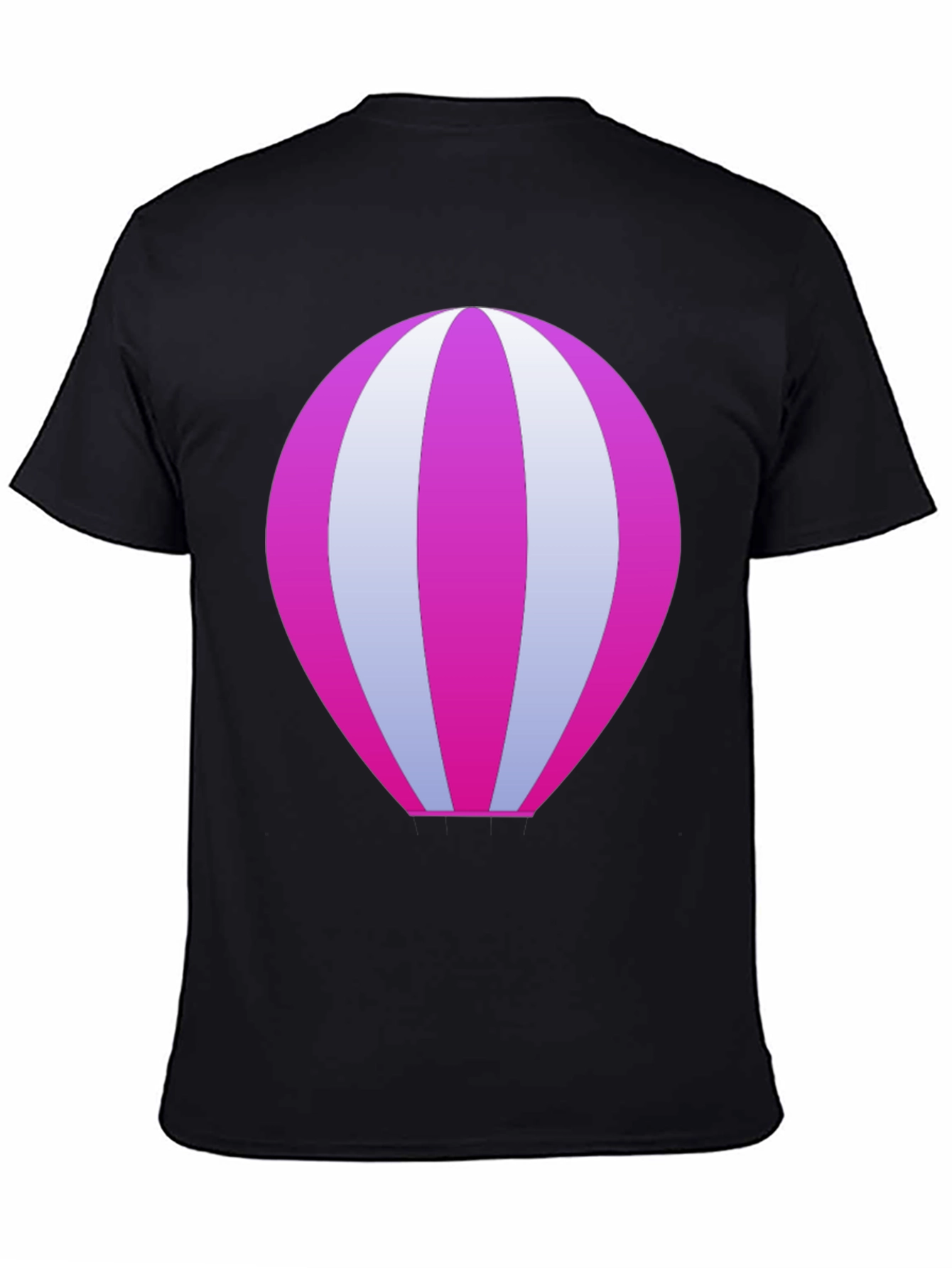Cool Hot Air Balloon Graphic Black T-Shirt