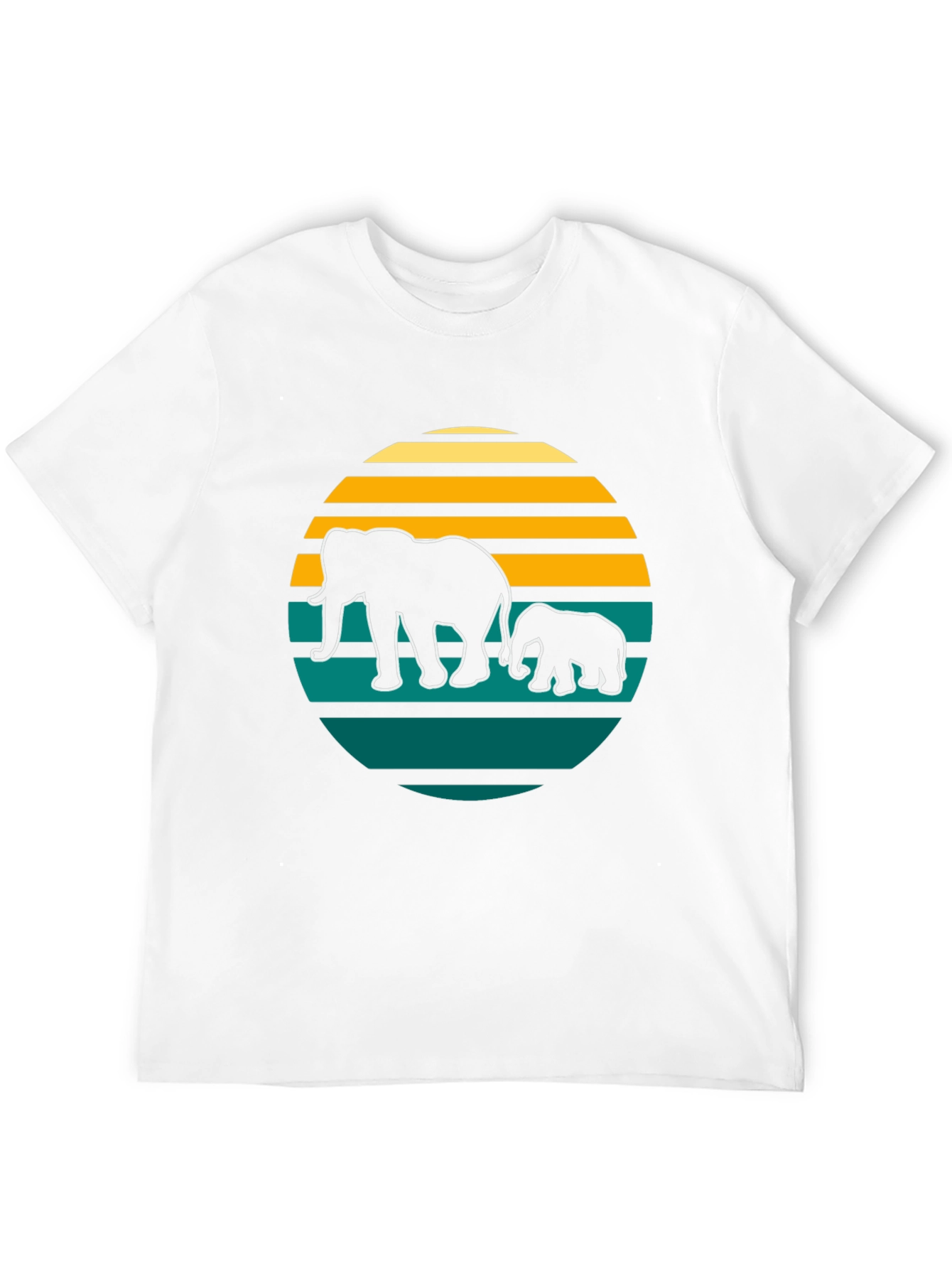 Elephant Sunset Graphic Tee
