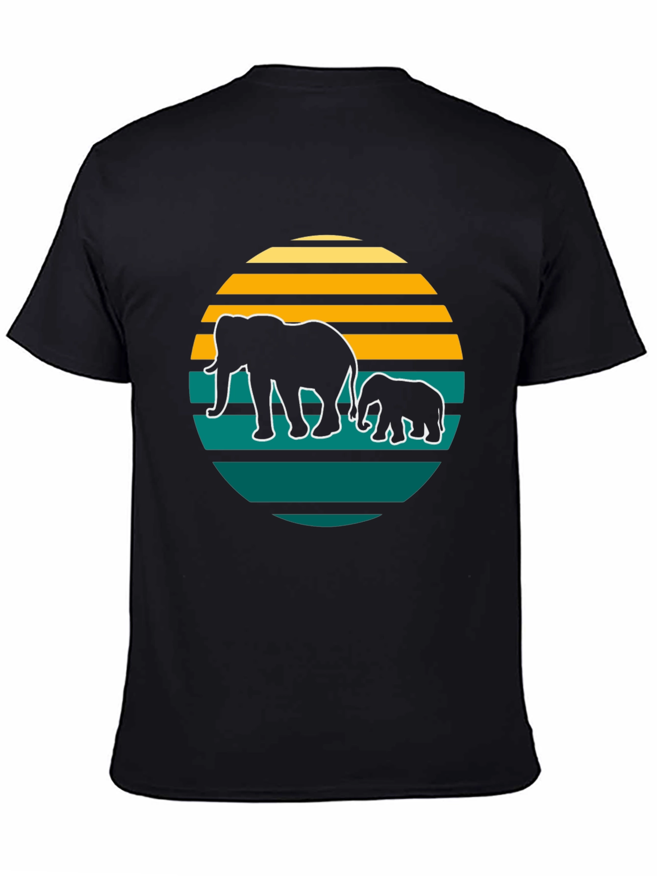 Elephant Sunset Graphic Tee