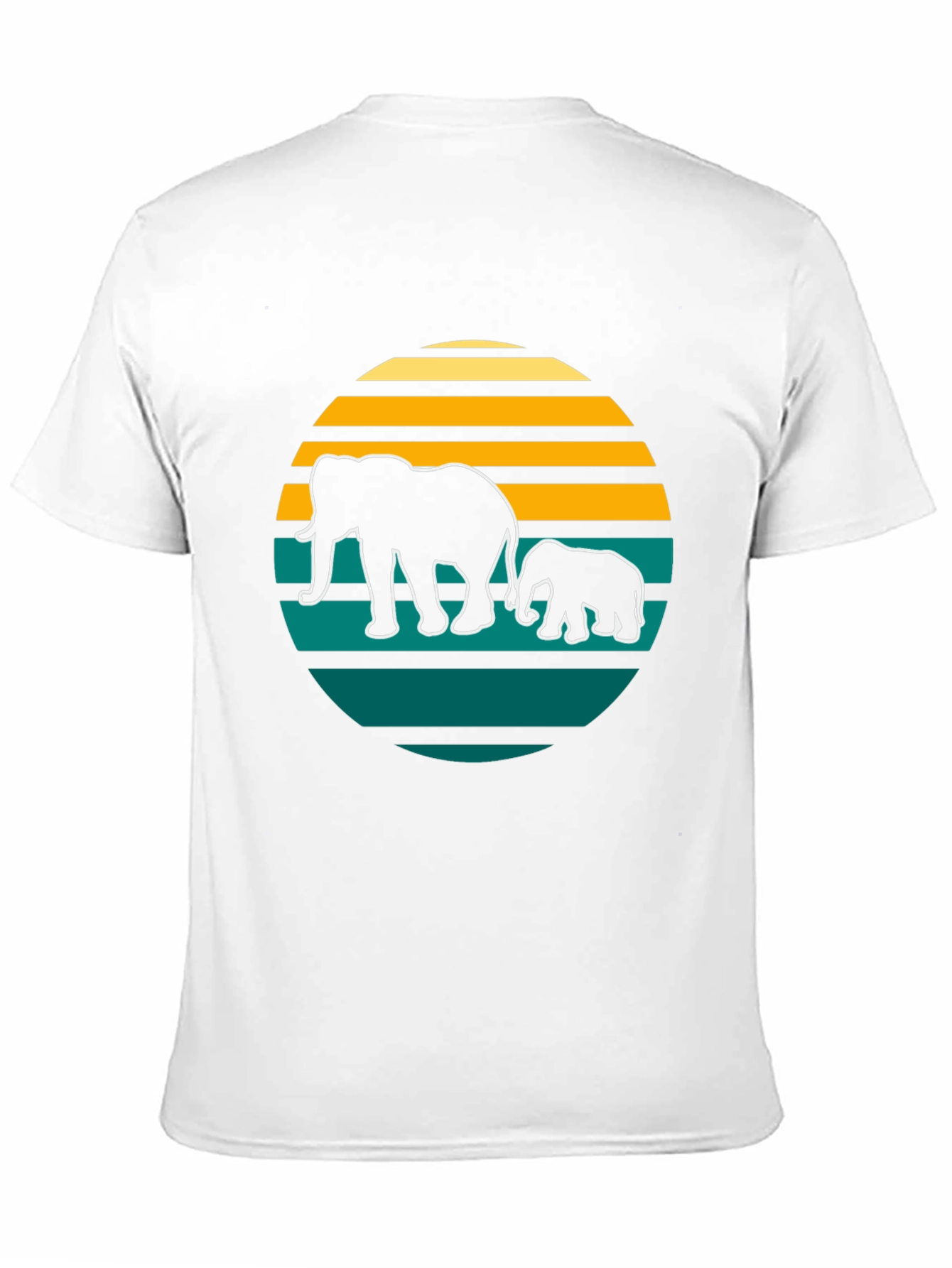 Elephant Sunset Graphic Tee