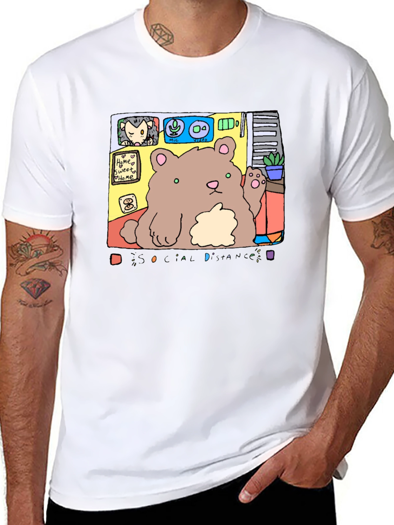 Social Distance Bear T-Shirt
