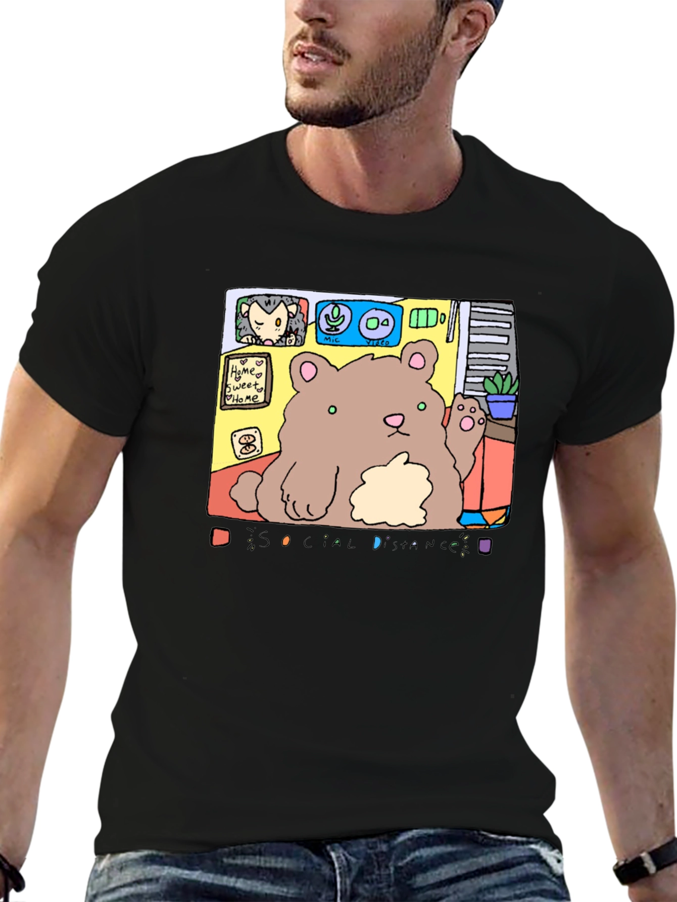 Social Distance Bear T-Shirt