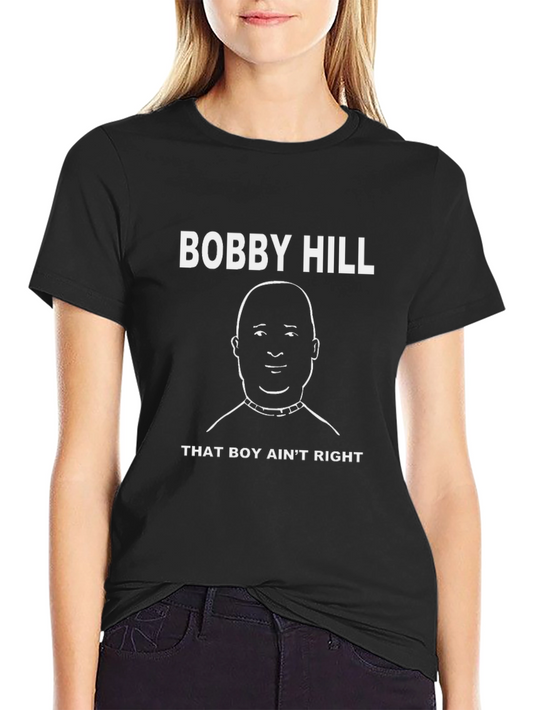 Bobby Hill That Boy Aint Right Black T-Shirt