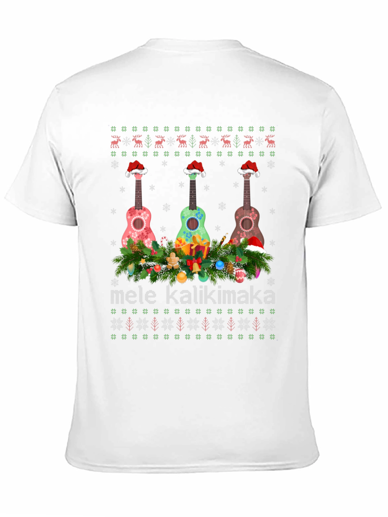 Mele Kalikimaka Ukulele Christmas T-Shirt