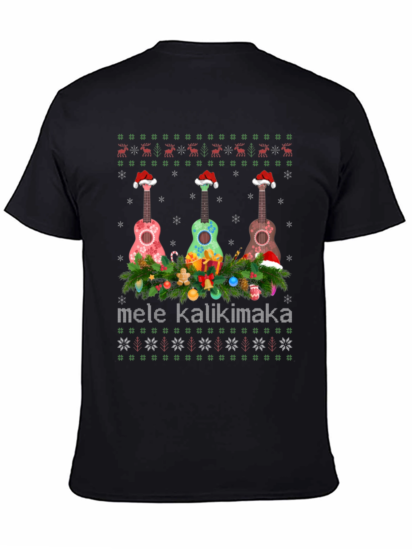Mele Kalikimaka Ukulele Christmas T-Shirt