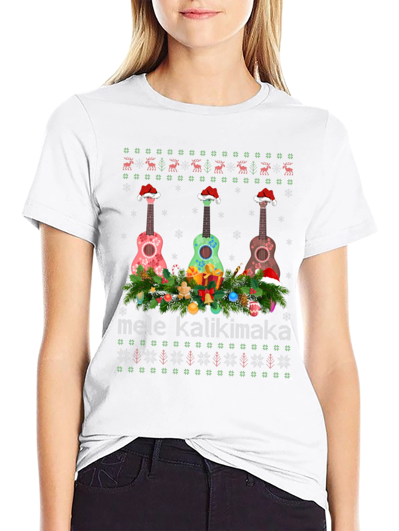 Mele Kalikimaka Ukulele Christmas T-Shirt