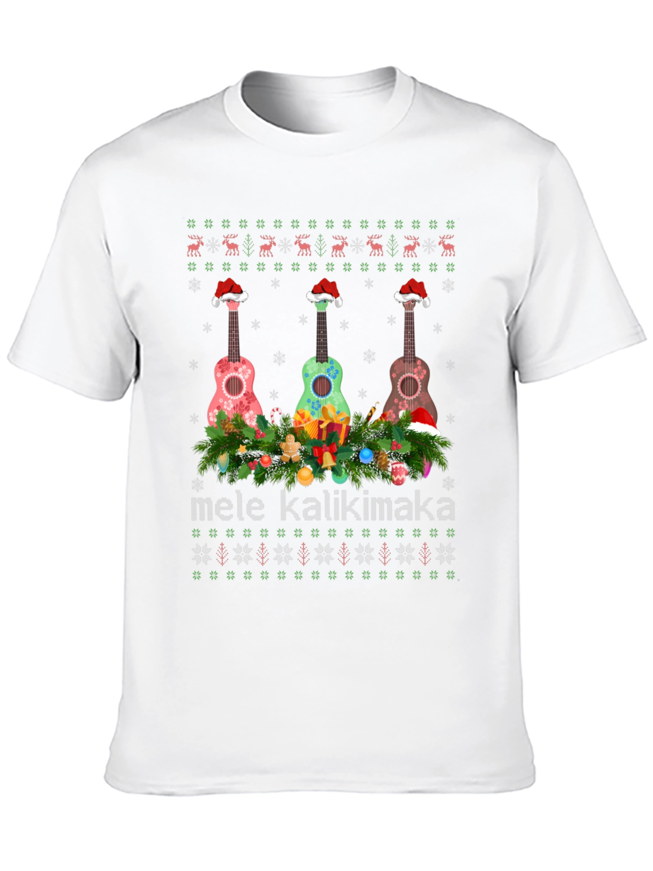 Mele Kalikimaka Ukulele Christmas T-Shirt