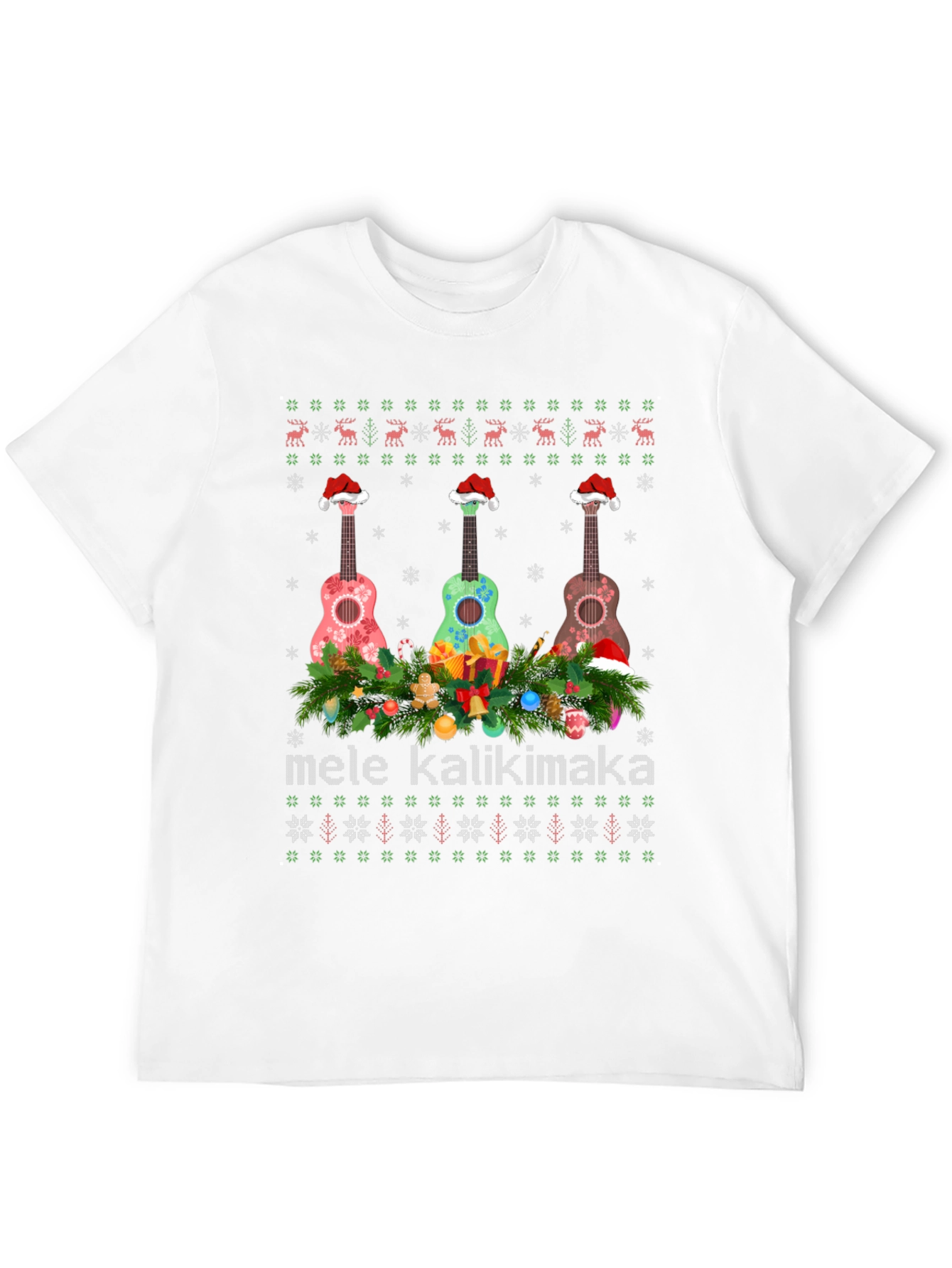 Mele Kalikimaka Ukulele Christmas T-Shirt
