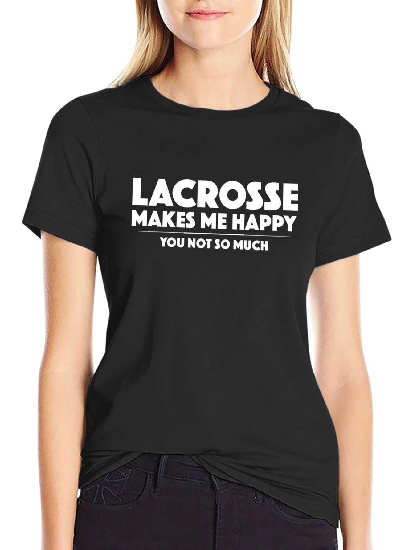 Lacrosse Makes Me Happy T-Shirt