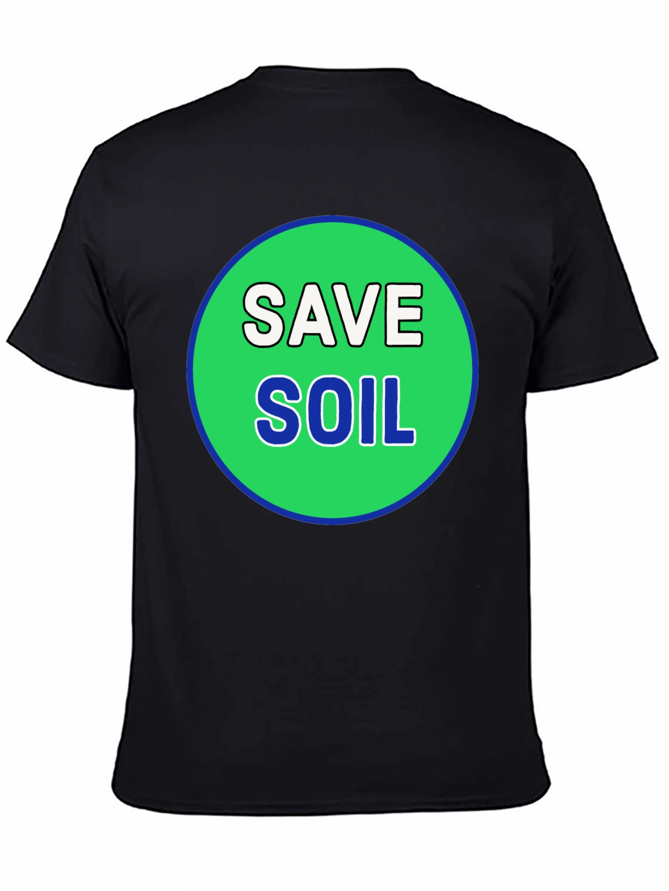 Save Soil Black T-Shirt - Environmental Awareness