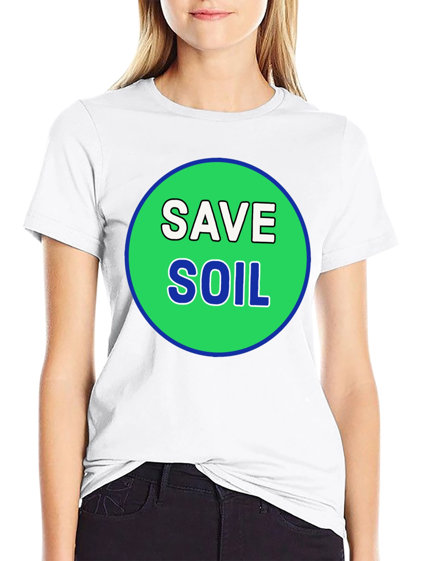 Save Soil Black T-Shirt - Environmental Awareness