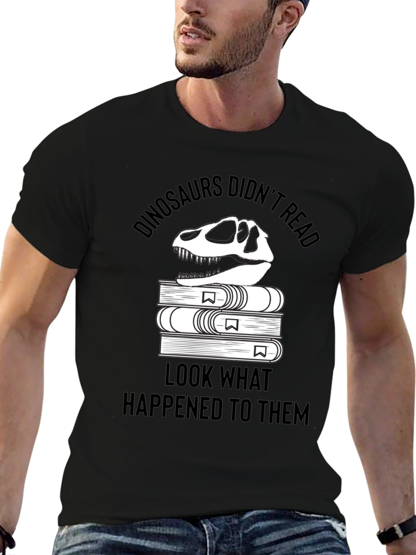 Dinosaurs Didnt Read T-Shirt - Funny Book Lover Tee