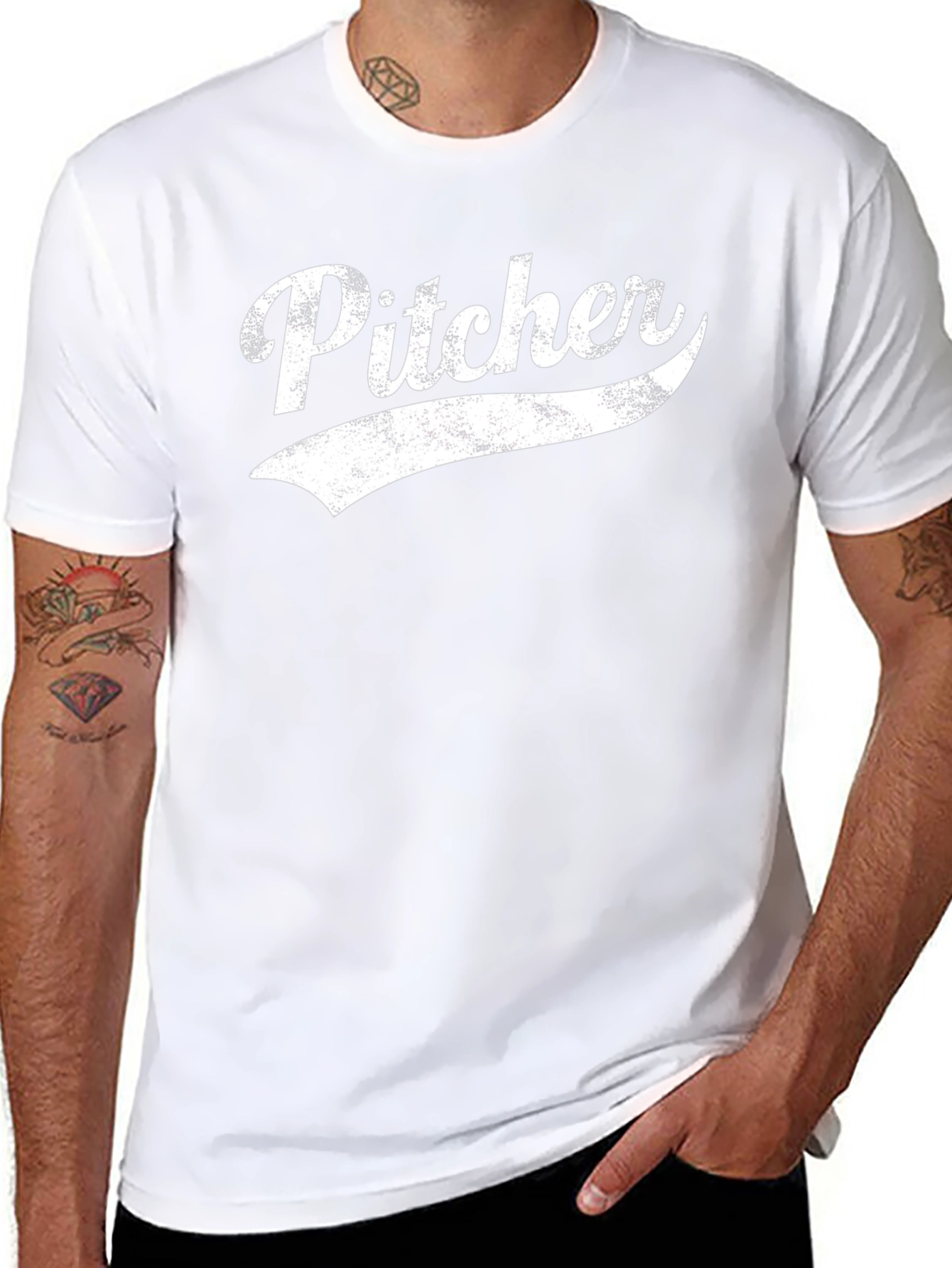 Retro Pitcher Graphic T-Shirt - Baseball Fan Tee