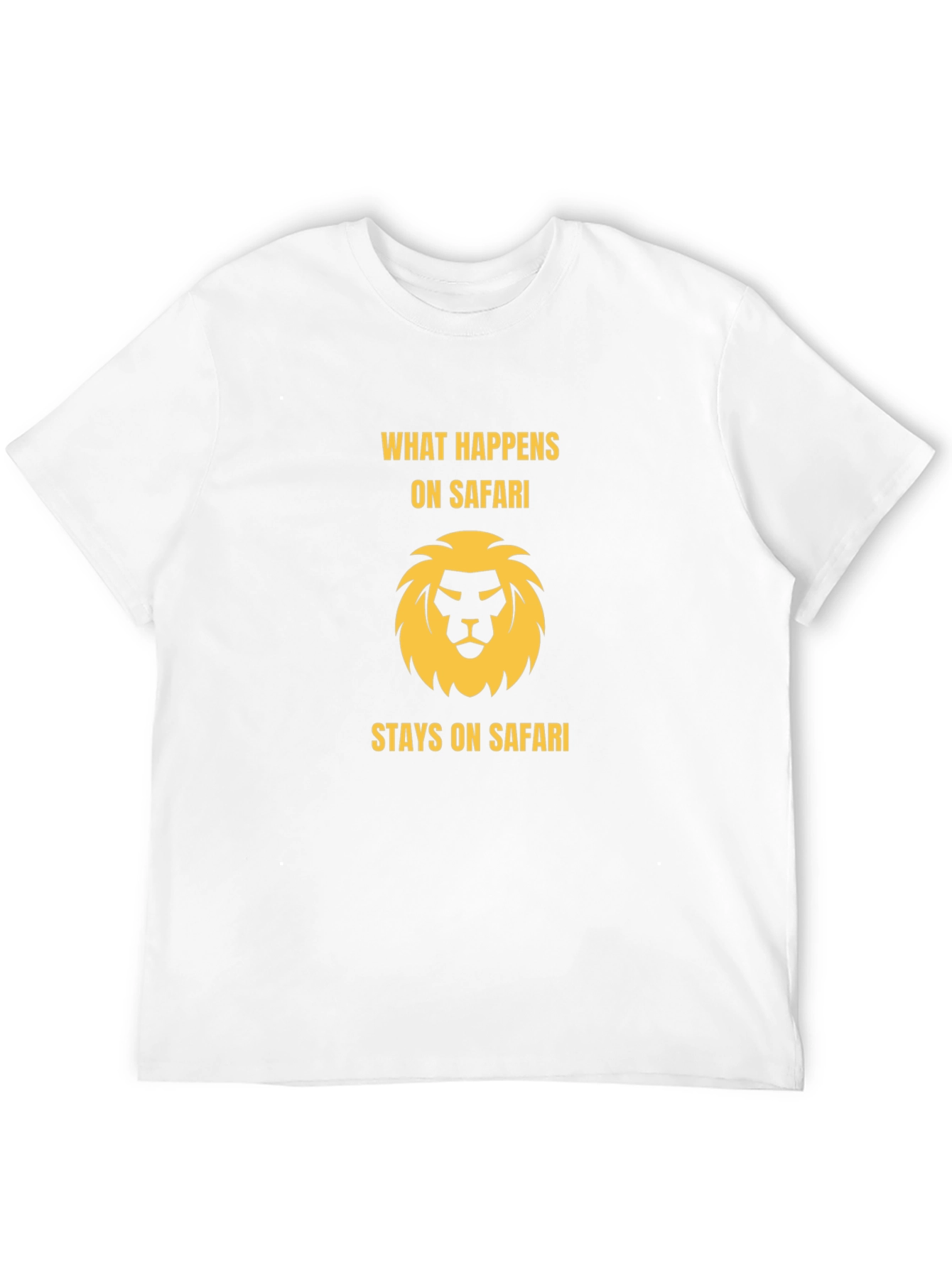 Safari Lion Graphic Tee - Black Cotton T-Shirt