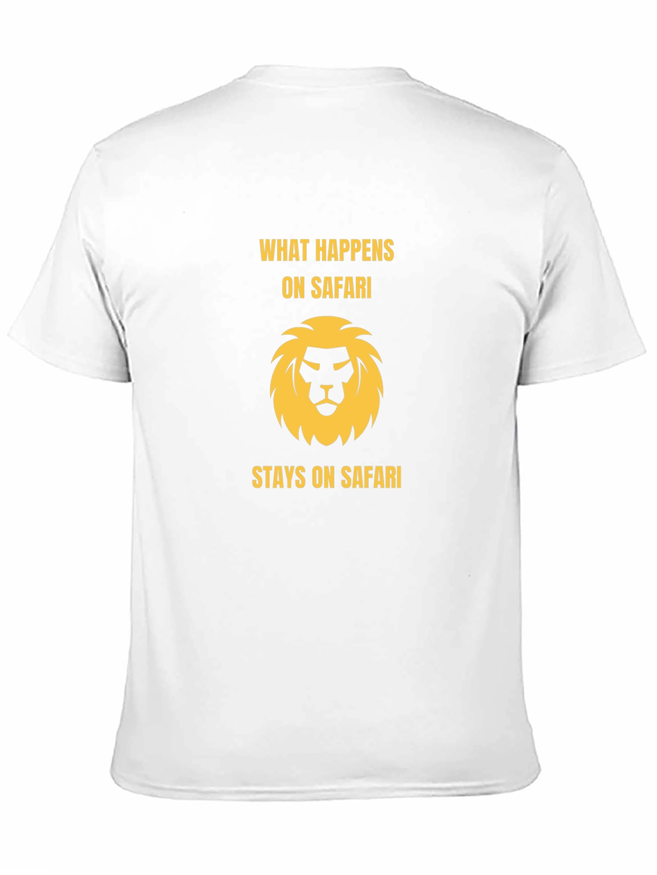 Safari Lion Graphic Tee - Black Cotton T-Shirt
