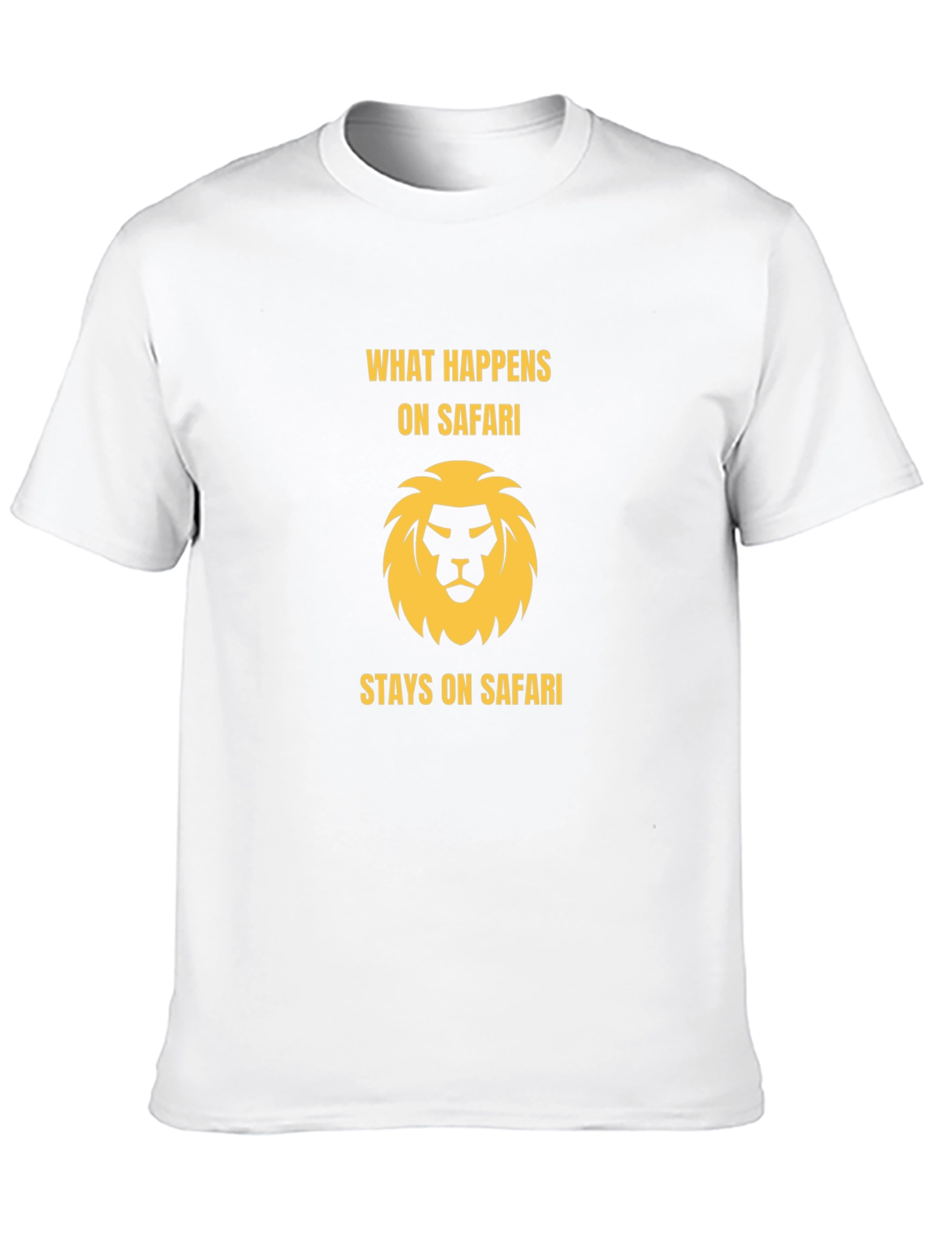 Safari Lion Graphic Tee - Black Cotton T-Shirt