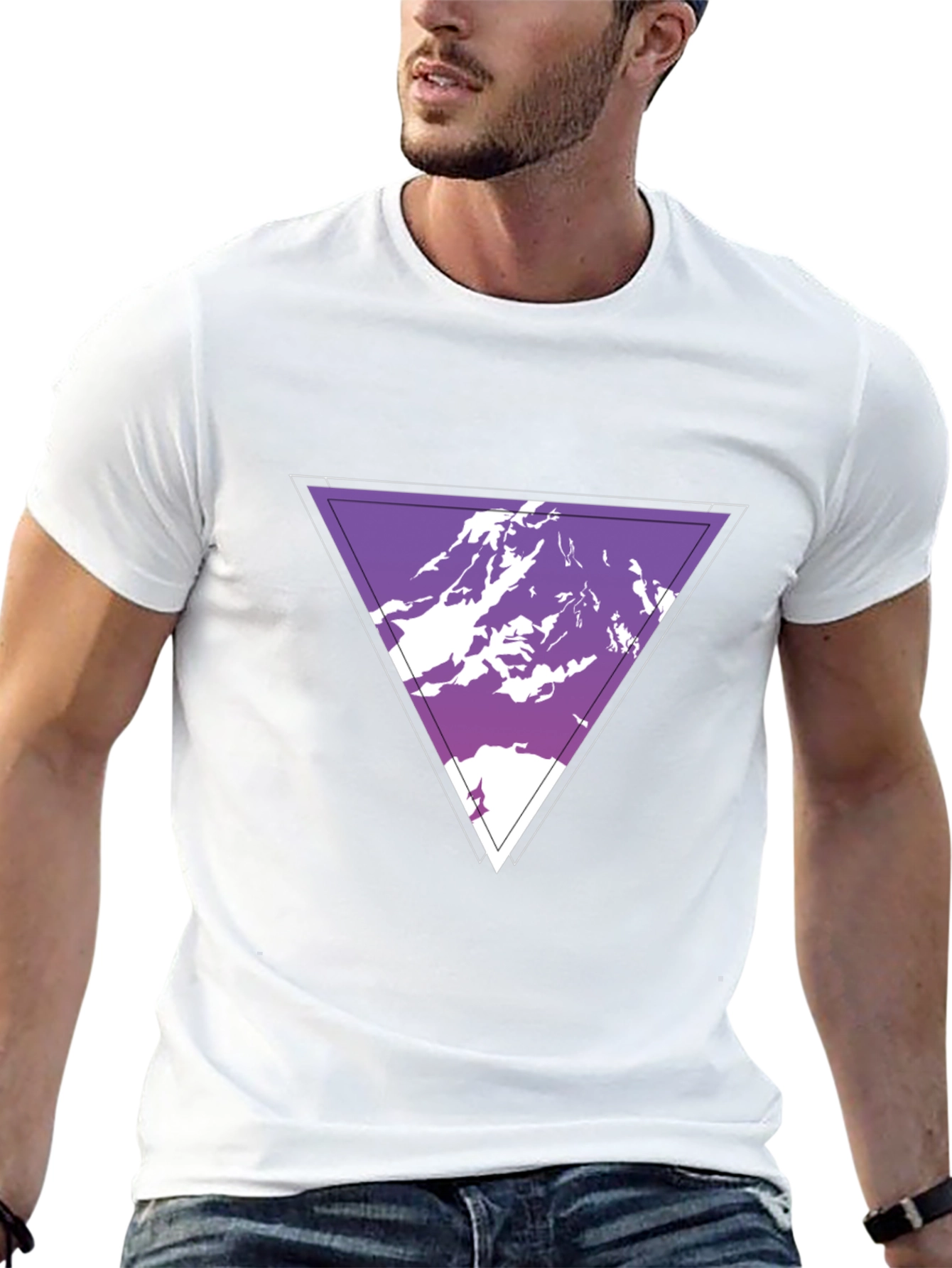 Geometric Mountain Graphic Tee - Cool Casual Style