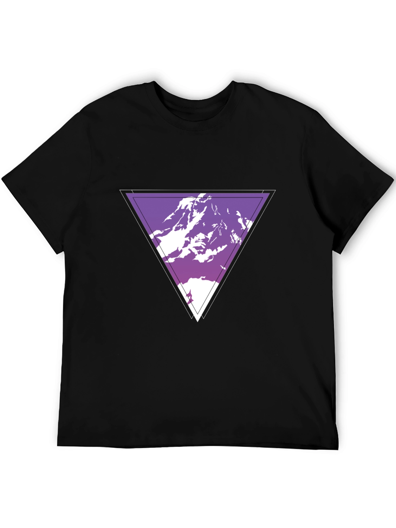 Geometric Mountain Graphic Tee - Cool Casual Style