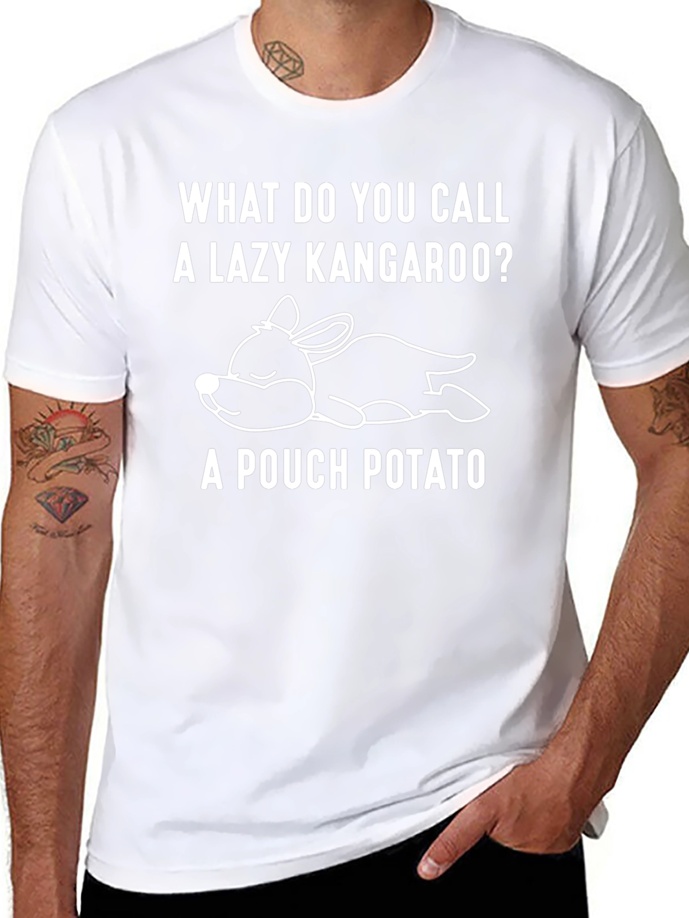 Lazy Kangaroo Pouch Potato Graphic Tee