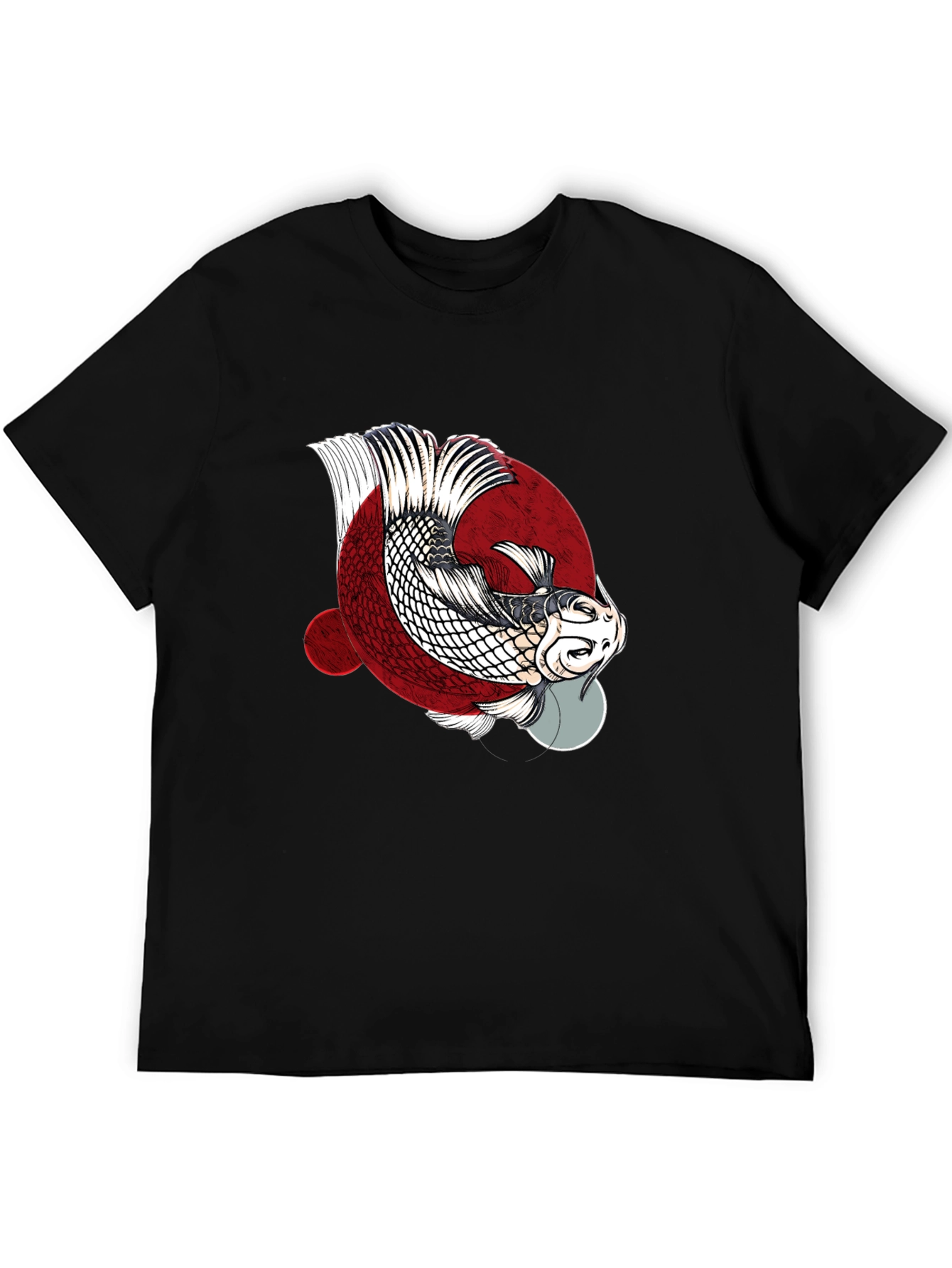 Koi Fish Graphic Tee - Black