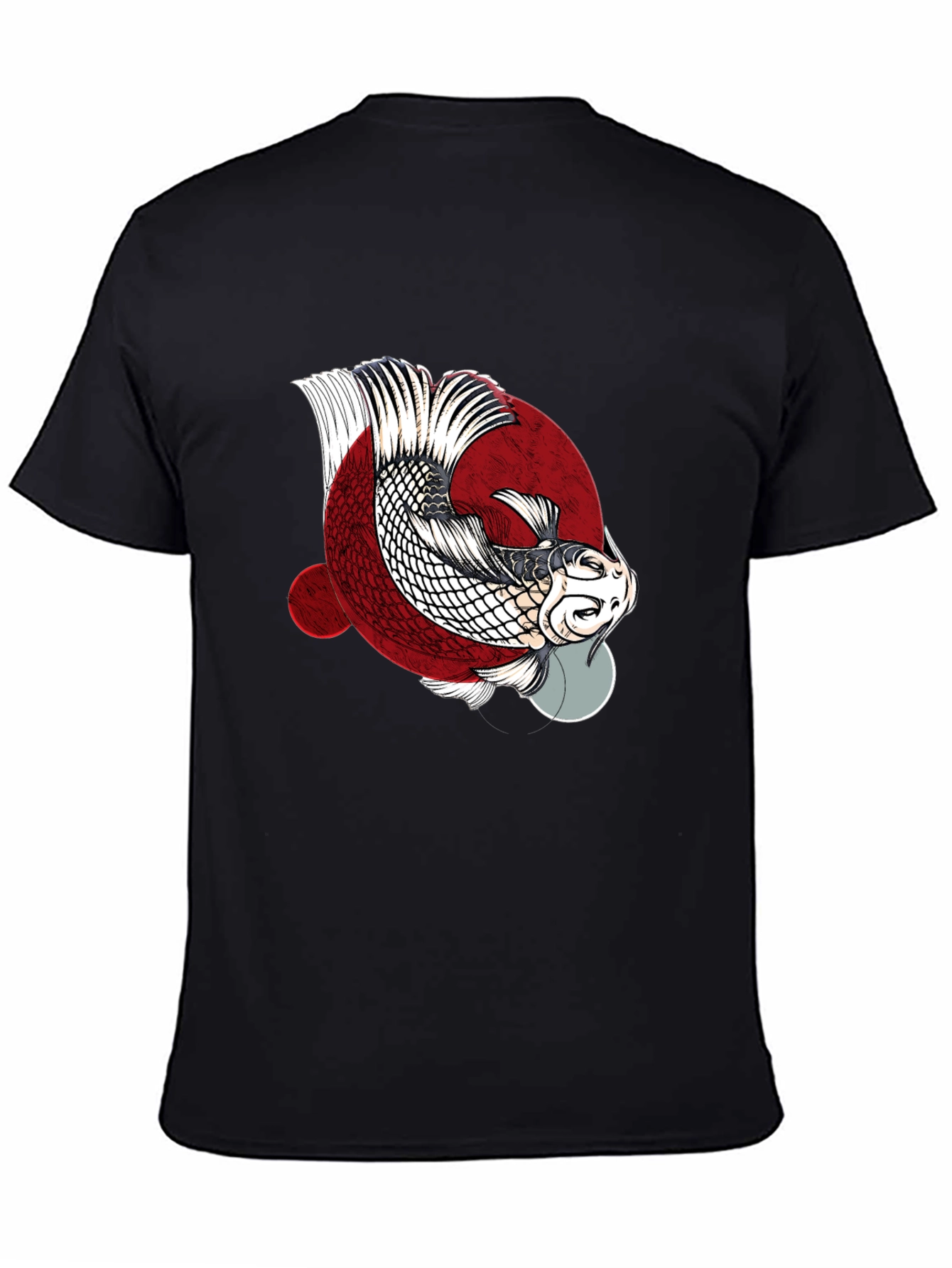 Koi Fish Graphic Tee - Black