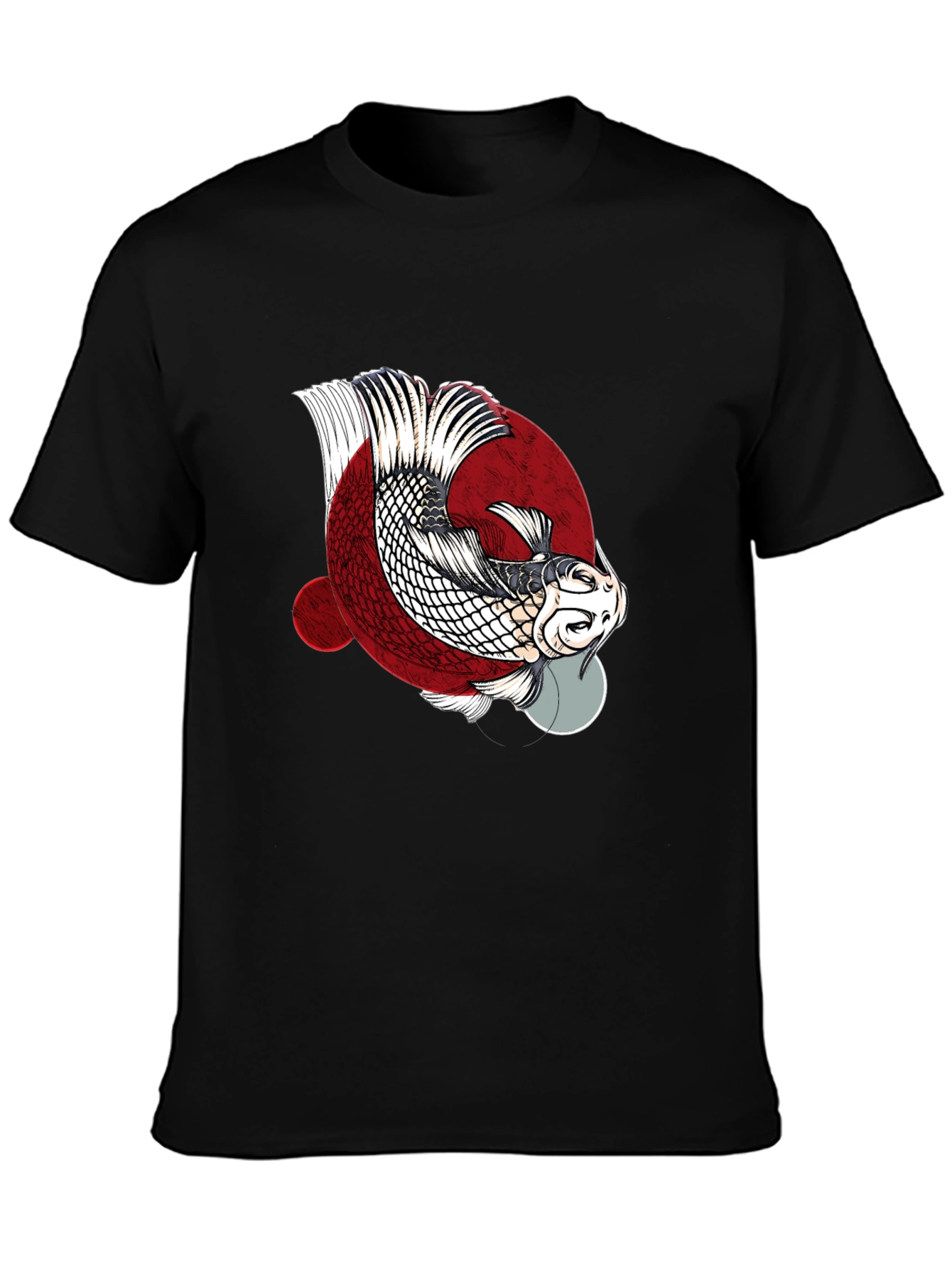 Koi Fish Graphic Tee - Black
