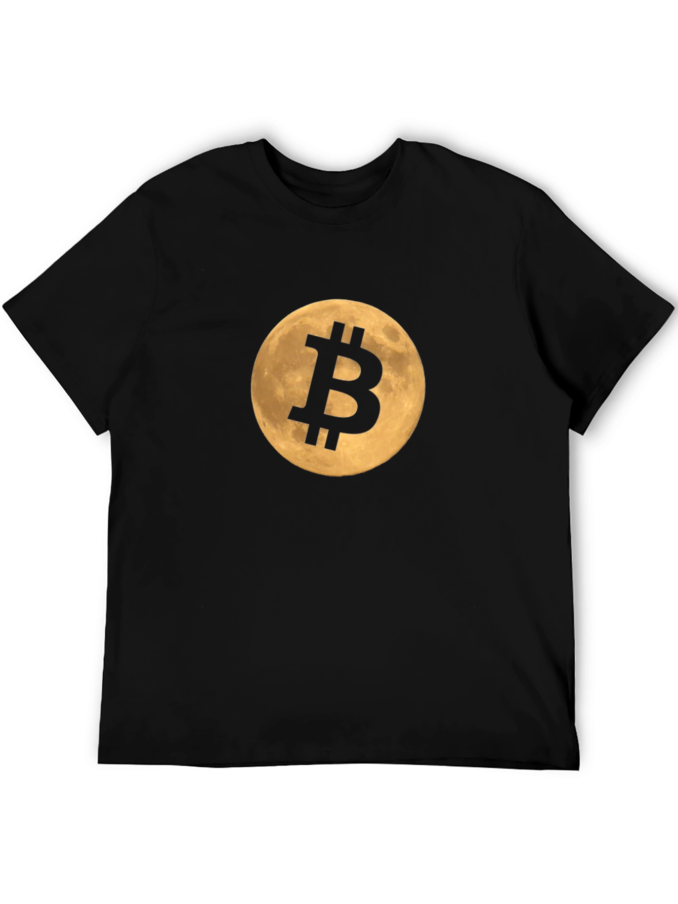 Bitcoin Moon Black T-Shirt